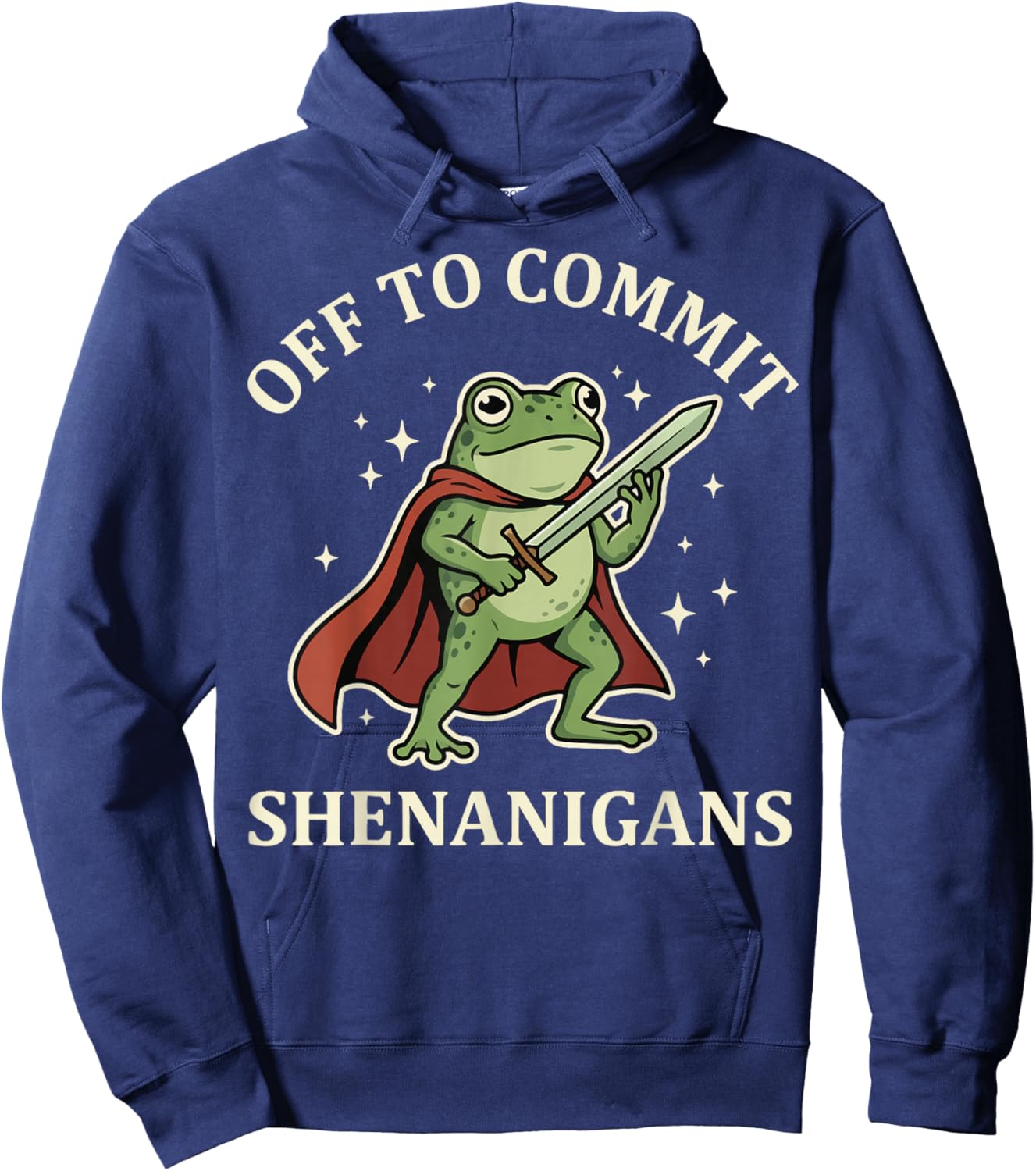 Off to Commit Shenanigans Frog Hoodie - Hoodie | Navy