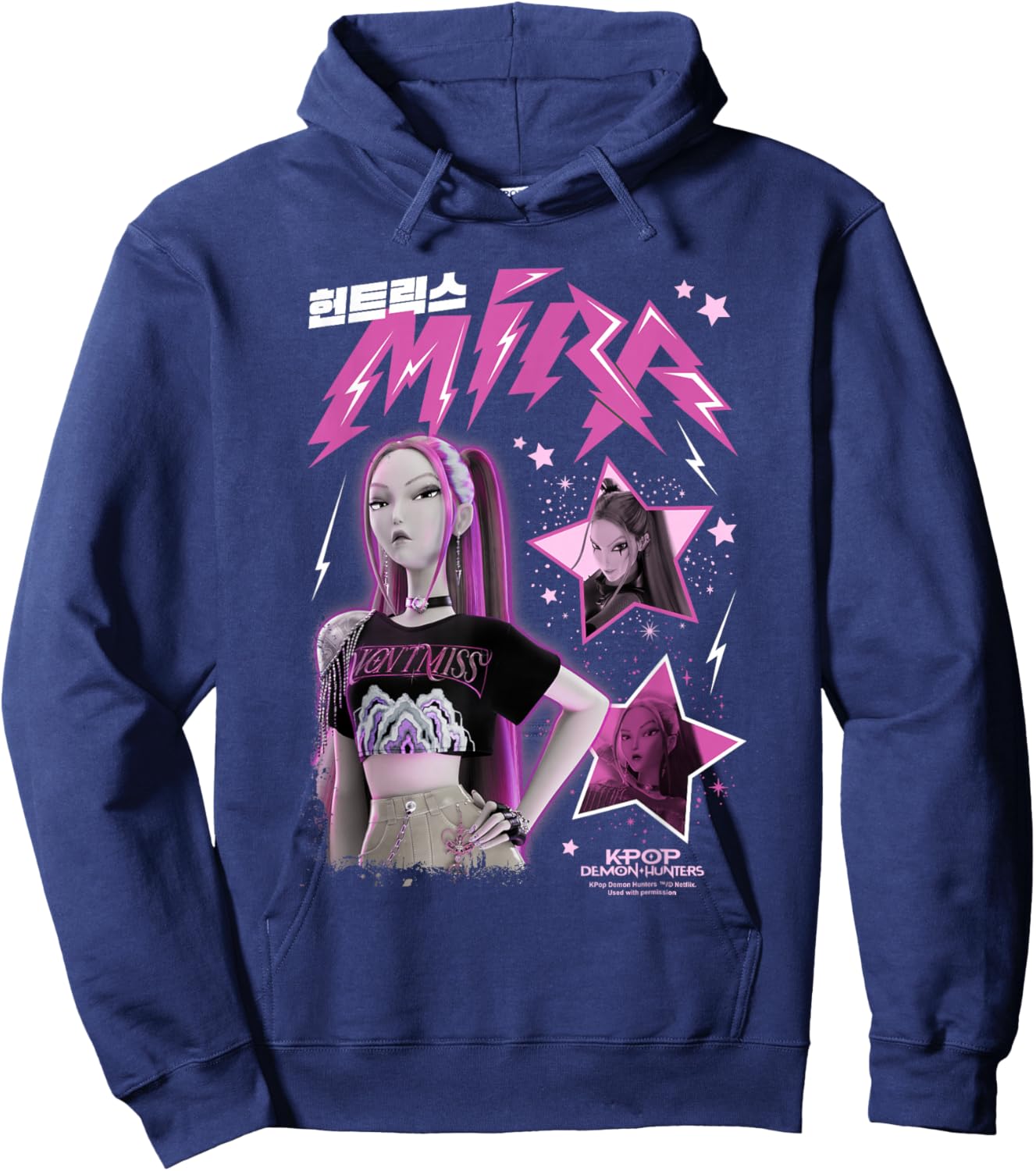 KPop Demon Hunters Huntrix Mira Popstar Hoodie - Hoodie | Navy