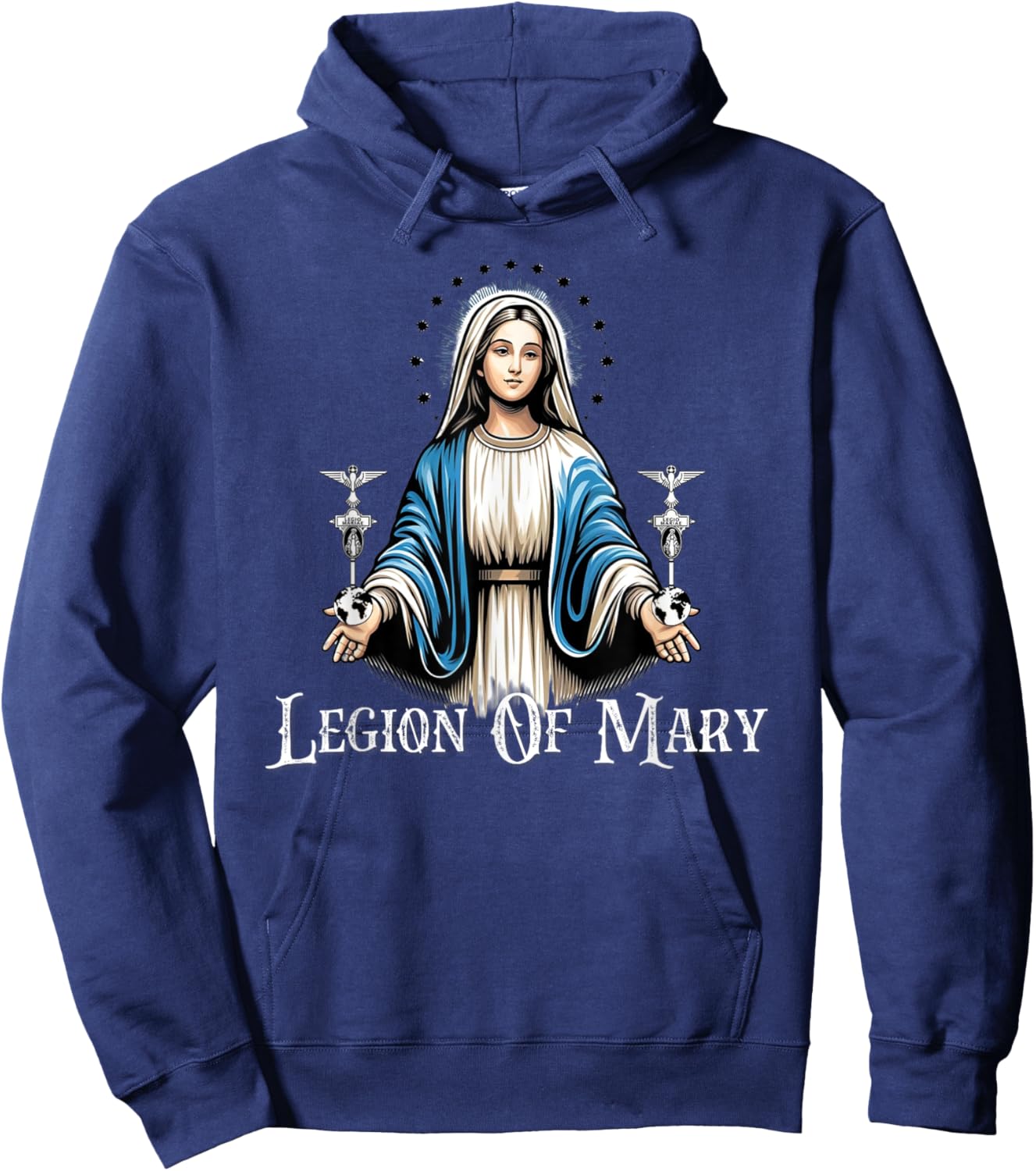 Legion Of Mary Our Lady Catholic Hoodie - Hoodie | Navy