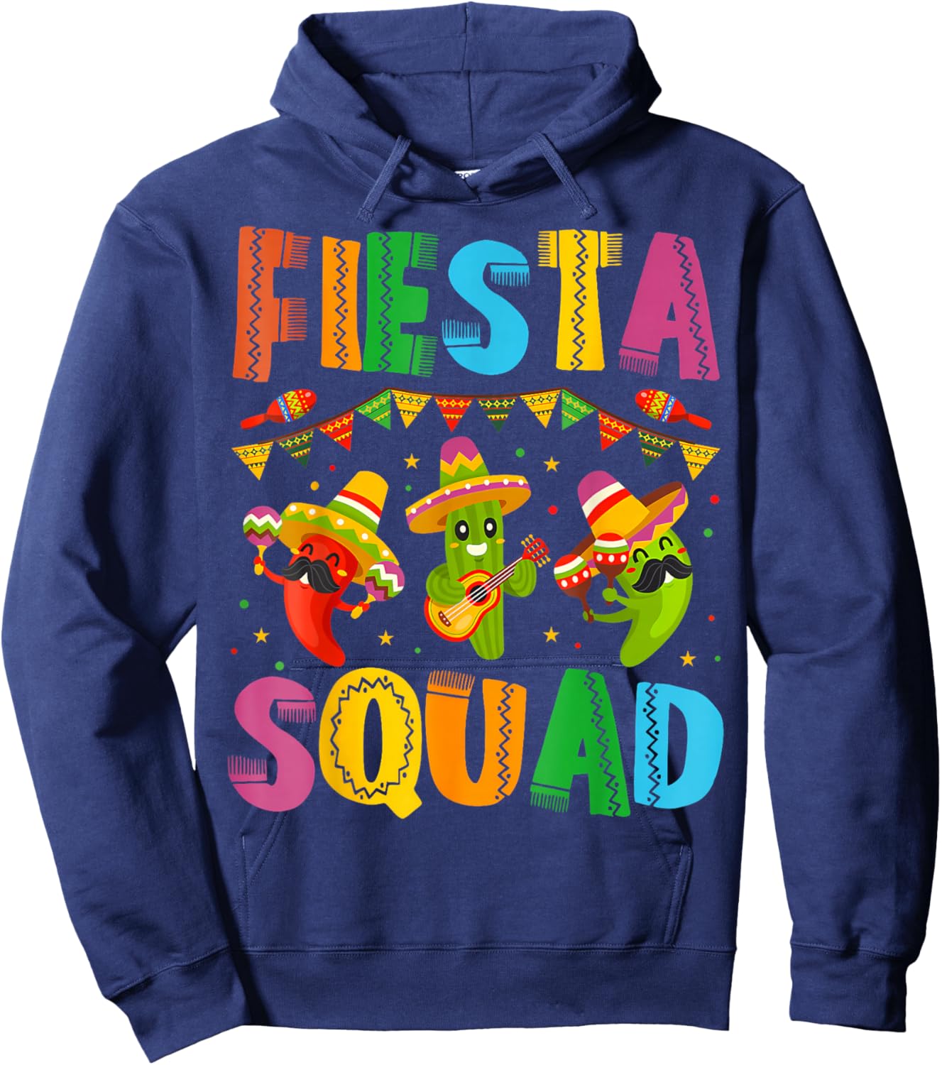Fiesta Squad Cinco De Mayo Women & Kids Hoodie - Hoodie | Navy