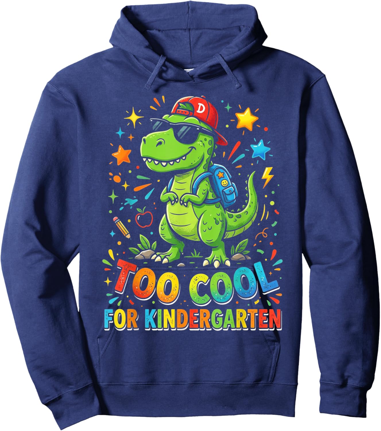 Kindergarten Dinosaur T Rex Graduation Boys Hoodie - Hoodie | Navy