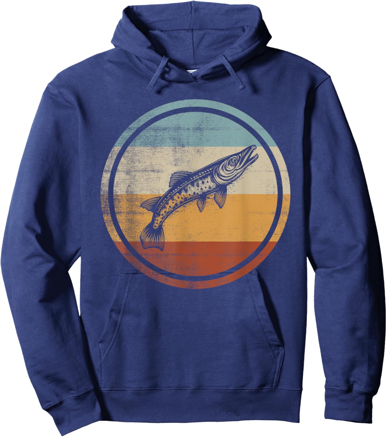 Gar Fish Retro Vintage Design Hoodie - Hoodie | Navy