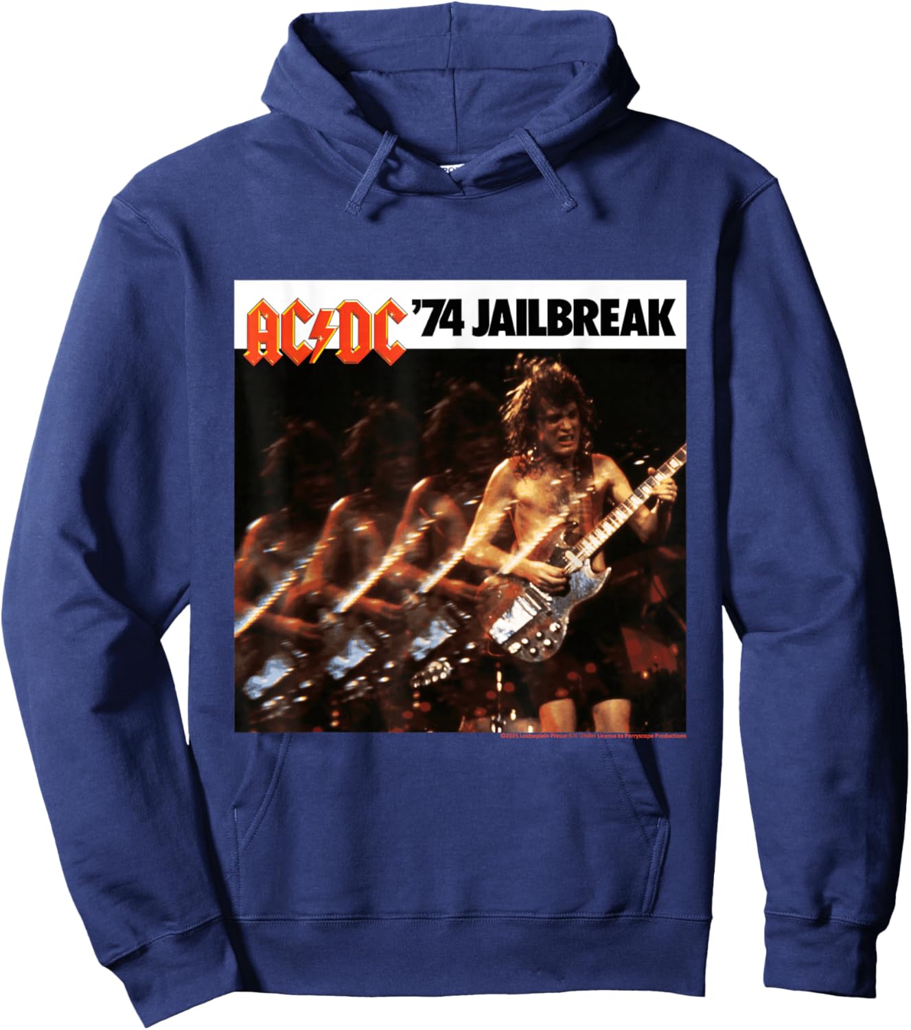 AC/DC '74 Music Band Jailbreak Concert Ambiance Hoodie - Hoodie | Navy