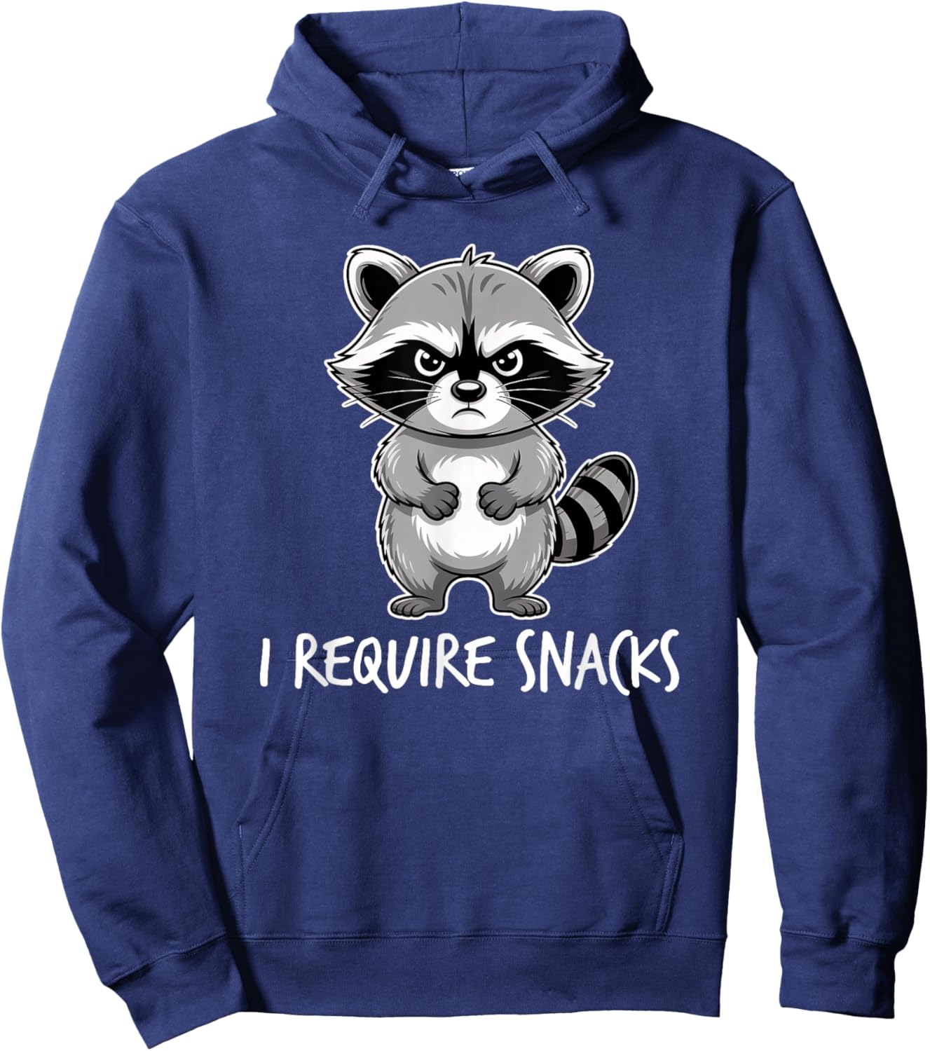 I Require Snacks Raccoon Hoodie - Hoodie | Navy
