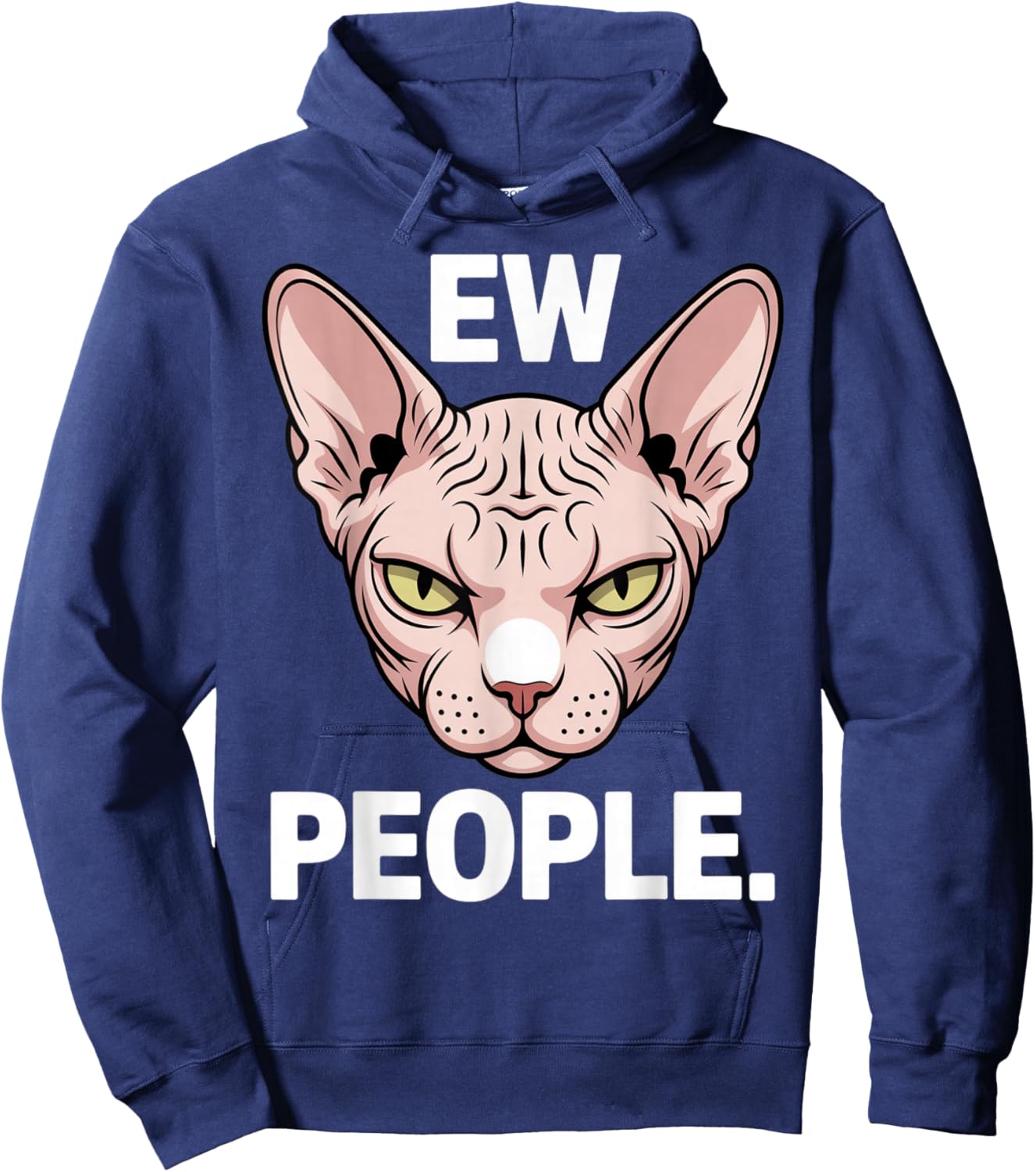 Ew People Cat Dad Hairless Cat Pet Sphynx Cat Hoodie - Hoodie | Navy