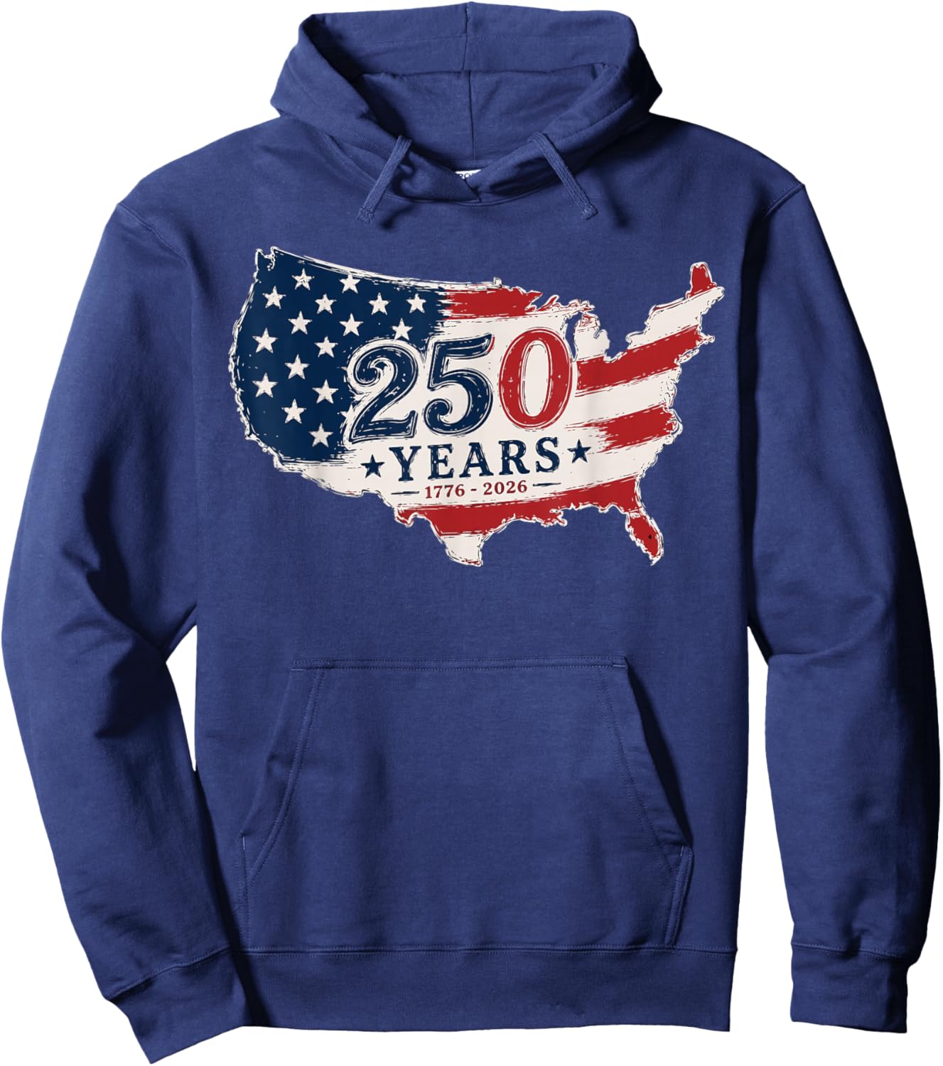 250 Years of Freedom 1776 2026 Patriotic USA Hoodie - Hoodie | Navy