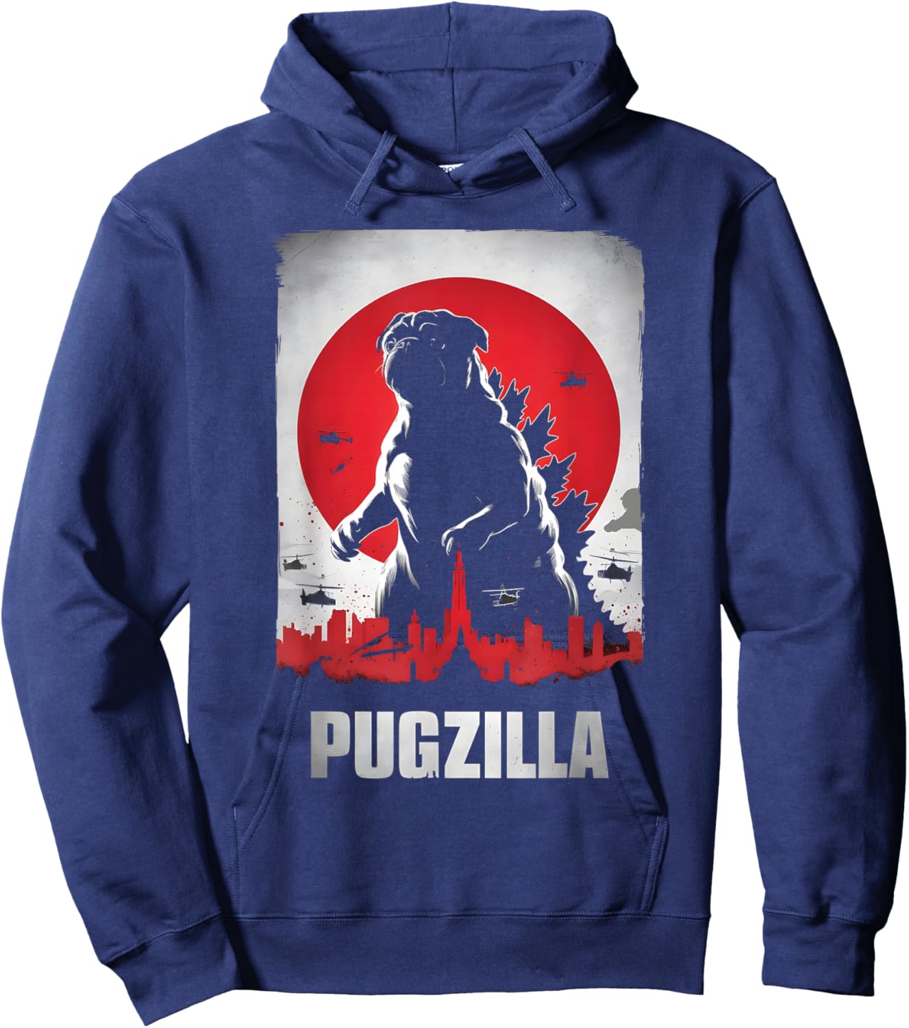 Pugzilla Pug Lover Pug Owner Hoodie - Hoodie | Navy