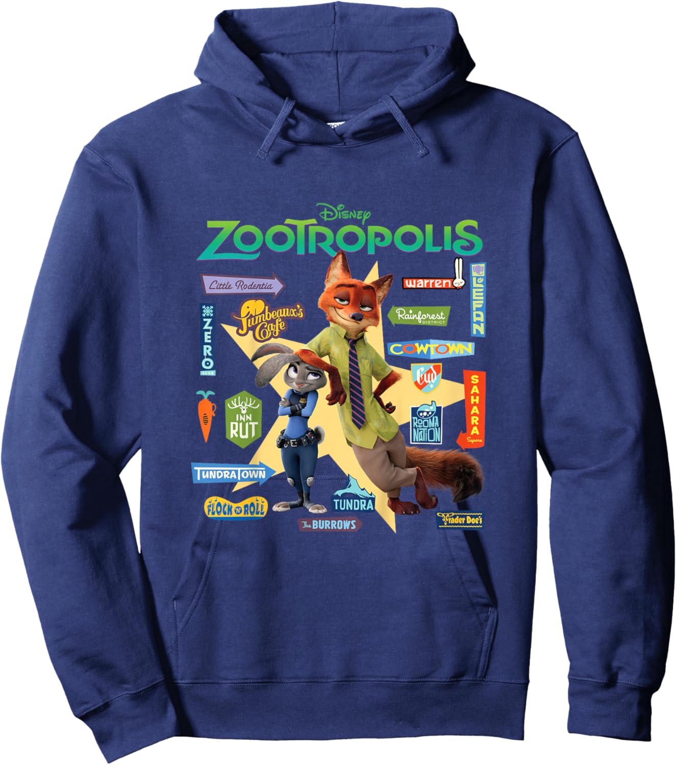 Zoomania Signs Hoodie - Hoodie | Navy
