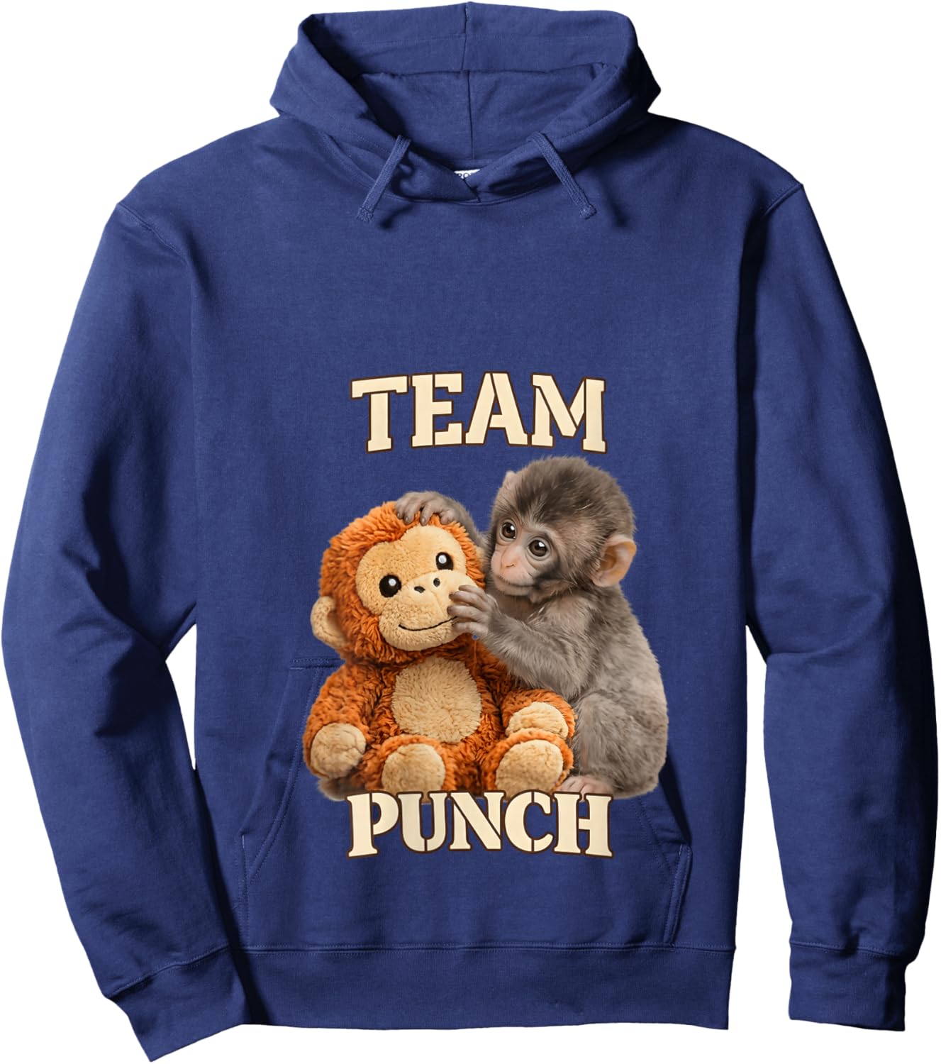 Women's Monkey Team Punch V-Neck Hoodie - Hoodie | Navy