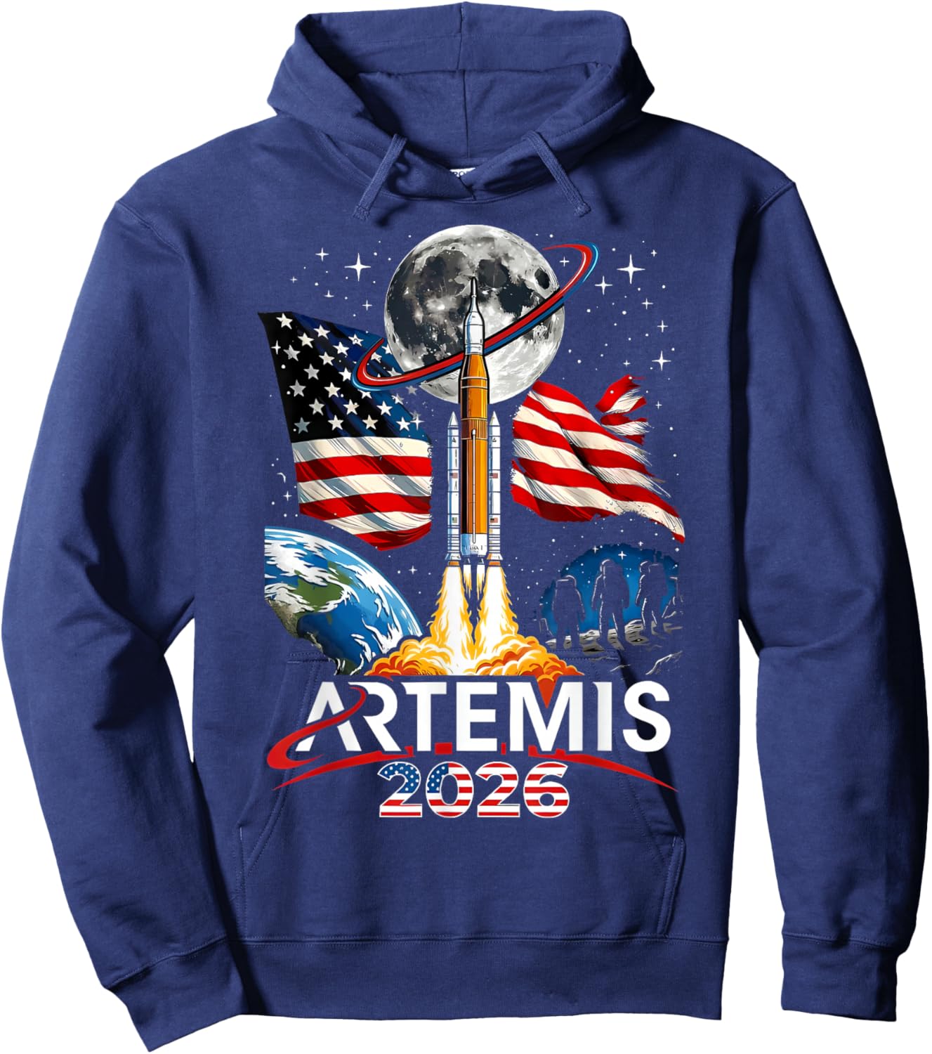 Artemis II Launch to The Moon 2026 Hoodie - Hoodie | Navy