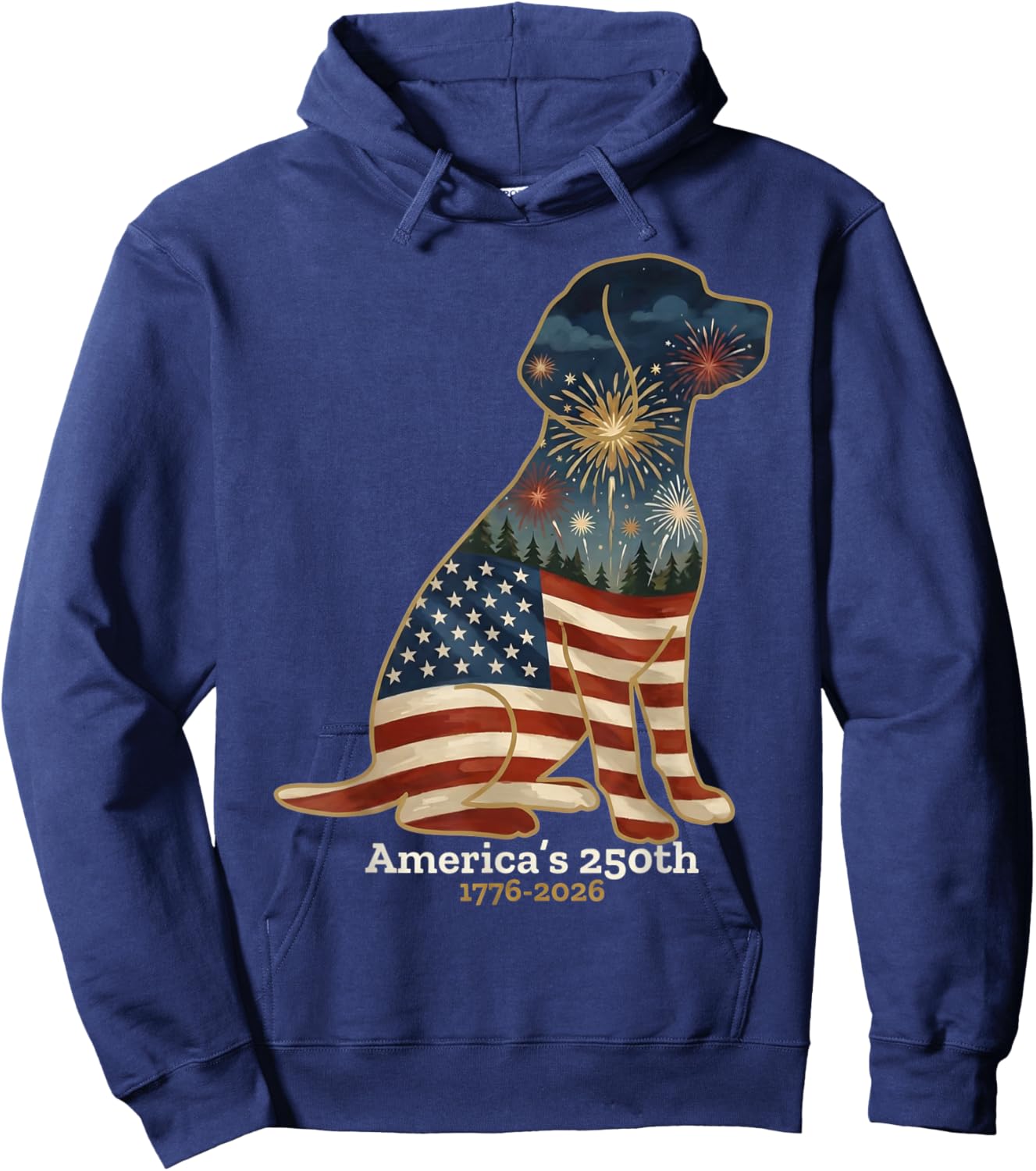 Beagle America's 250th Anniversary 4th of July Hoodie - Hoodie | Navy
