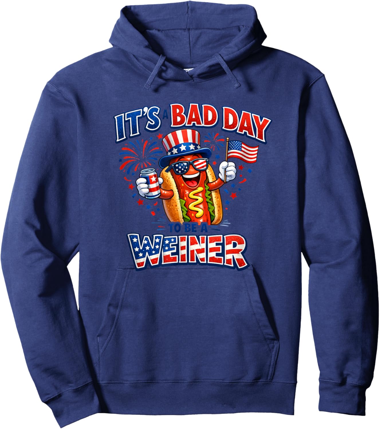 It's A Bad Day to Be A Weiner Hoodie - Hoodie | Navy