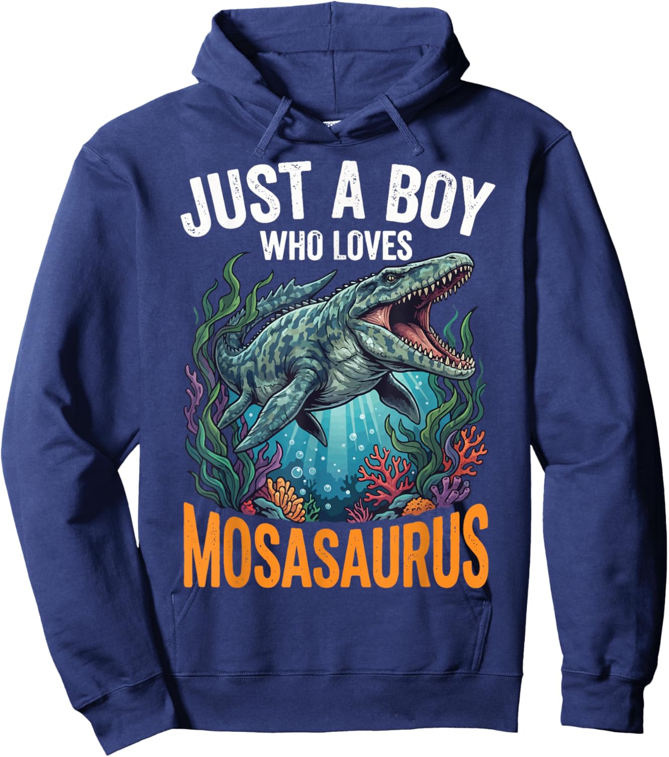 Just A Boy Who Loves Mosasaurus Hoodie - Hoodie | Navy