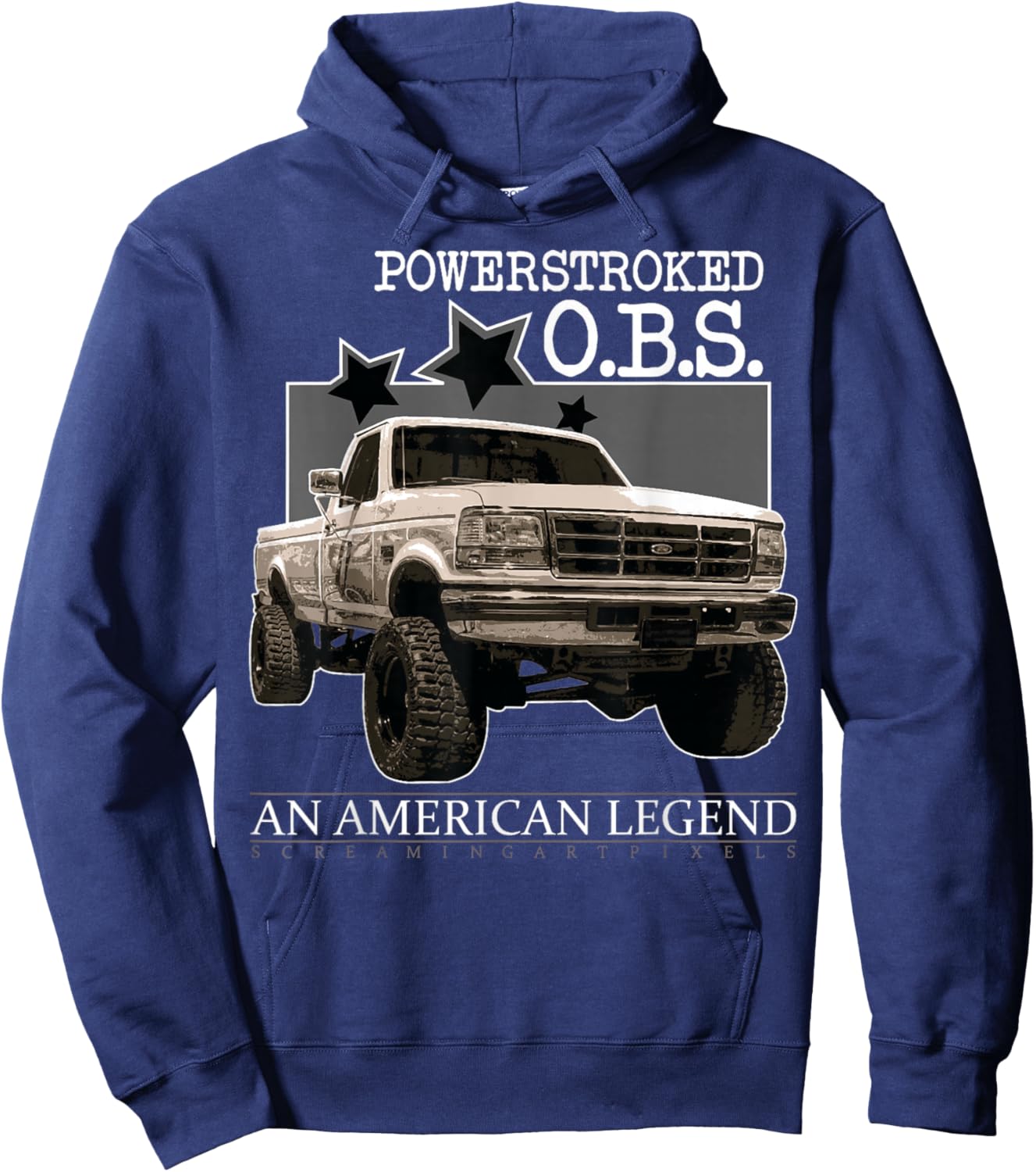 Powerstroke Obs F350 F250 F150 7.3 6.0 6.7 Hoodie - Hoodie | Navy