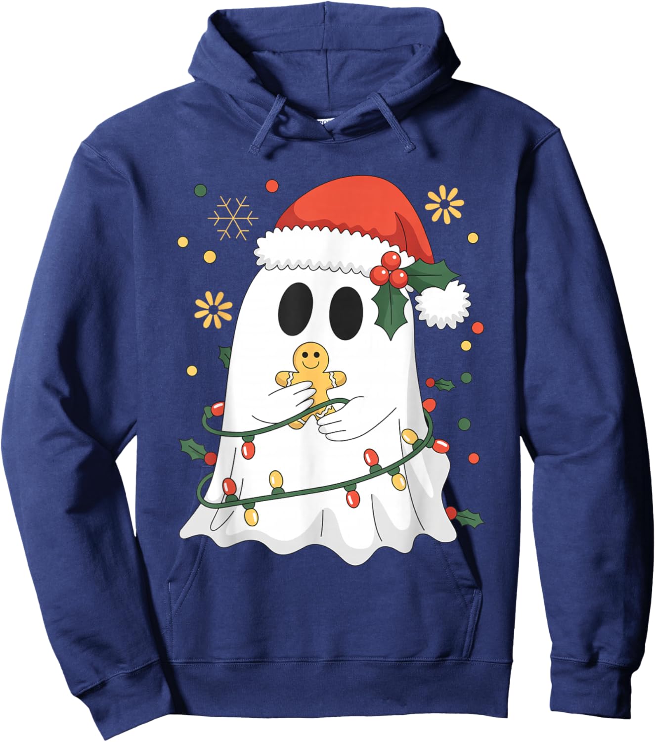 Ghost Christmas Santa Spooky Christmas Hoodie - Hoodie | Navy