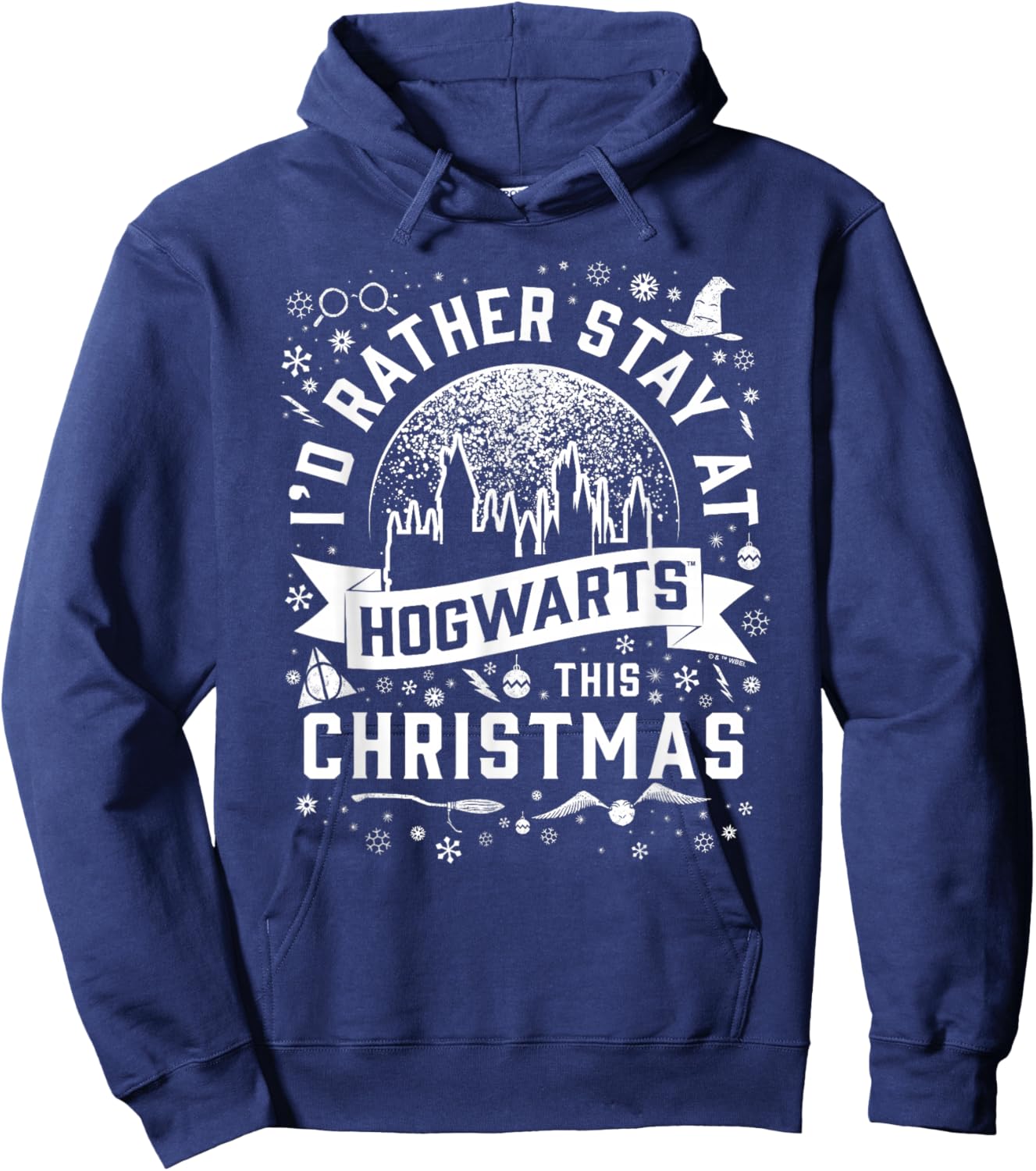 Harry Potter Hogwarts at Christmas Hoodie - Hoodie | Navy