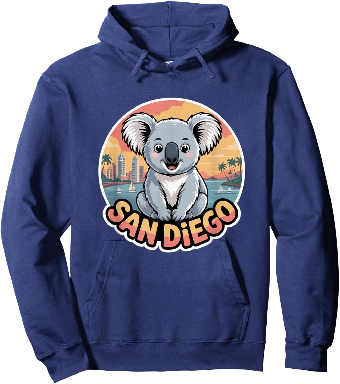 San Diego Koala Cute Animal City Zoo Park Hoodie - Hoodie | Navy