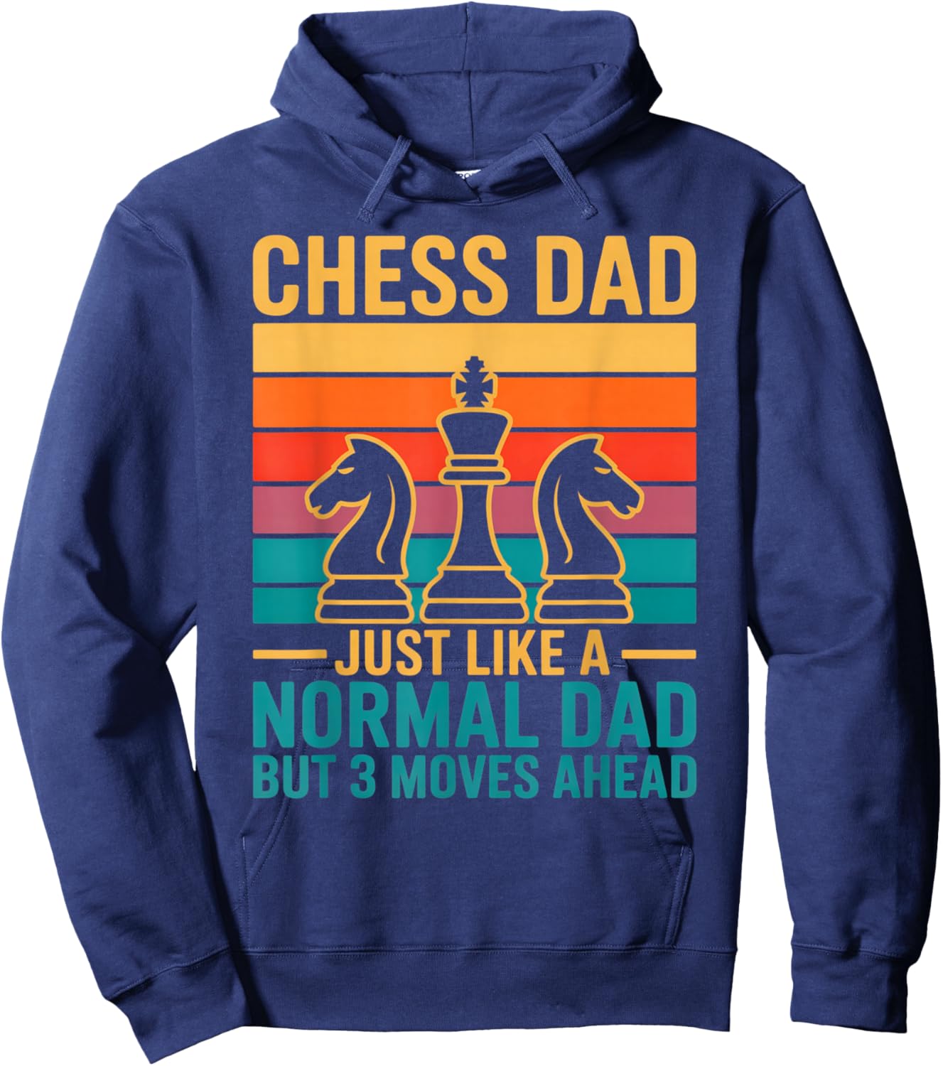 Chess Dad, Chess Player , Father Hoodie - Hoodie | Navy