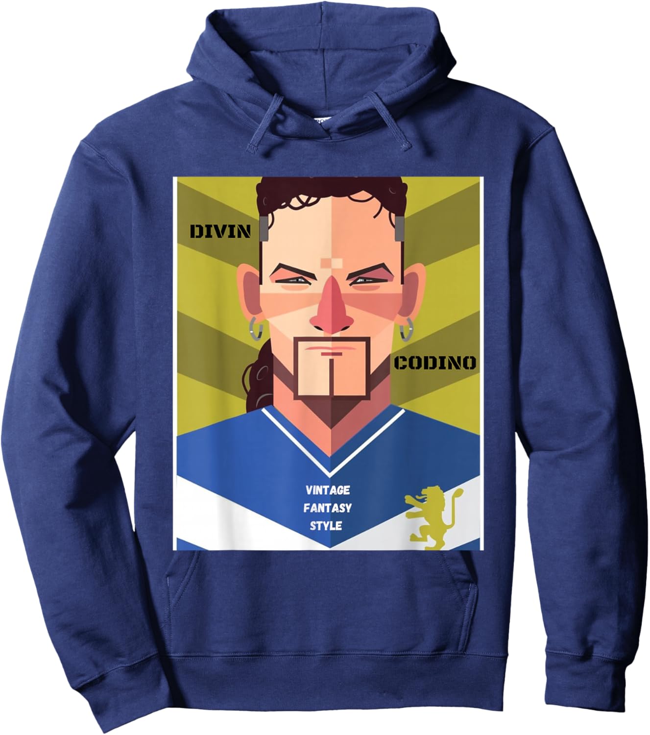 Divin Codino Roberto Baggio Hoodie - Hoodie | Navy
