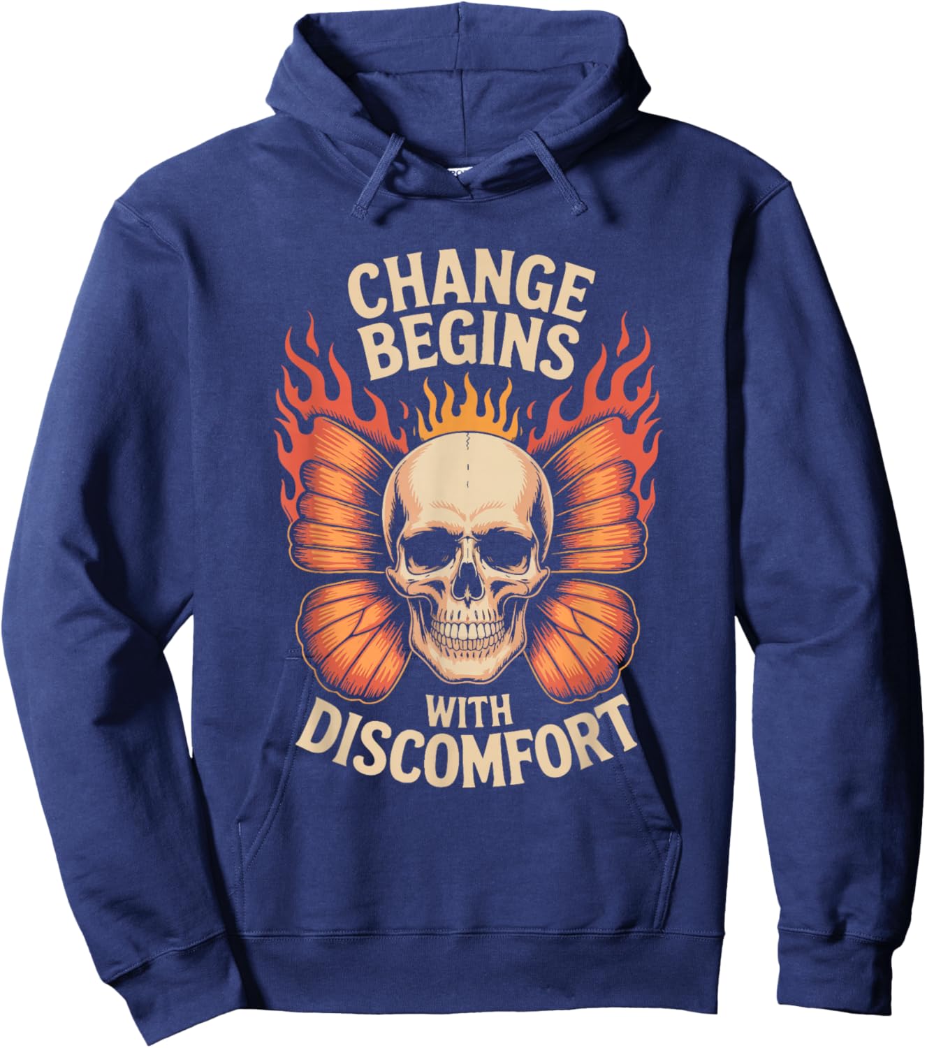 Inspirational Change Begins Motivational Style Hoodie - Hoodie | Navy
