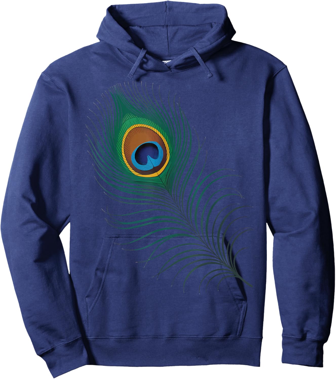 Peacock Feather Hoodie - Hoodie | Navy