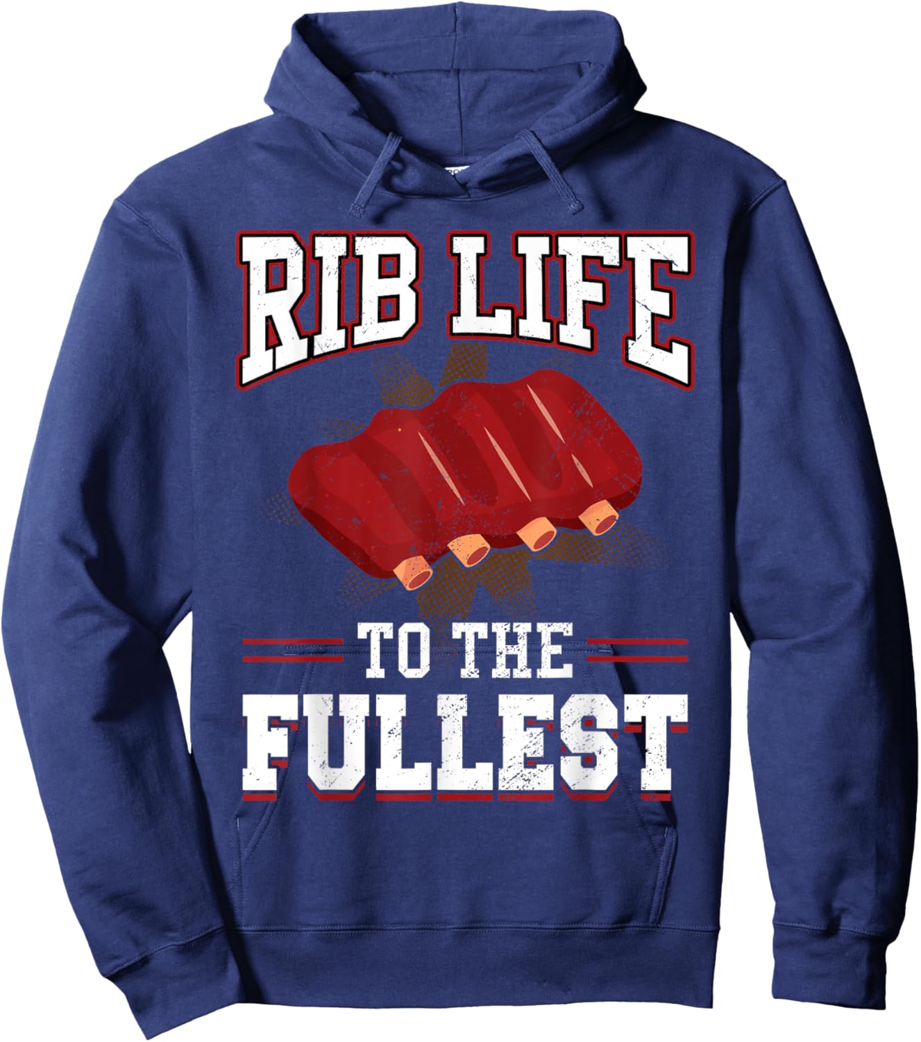 Rib Life To The Fullest BBQ Hoodie - Hoodie | Navy