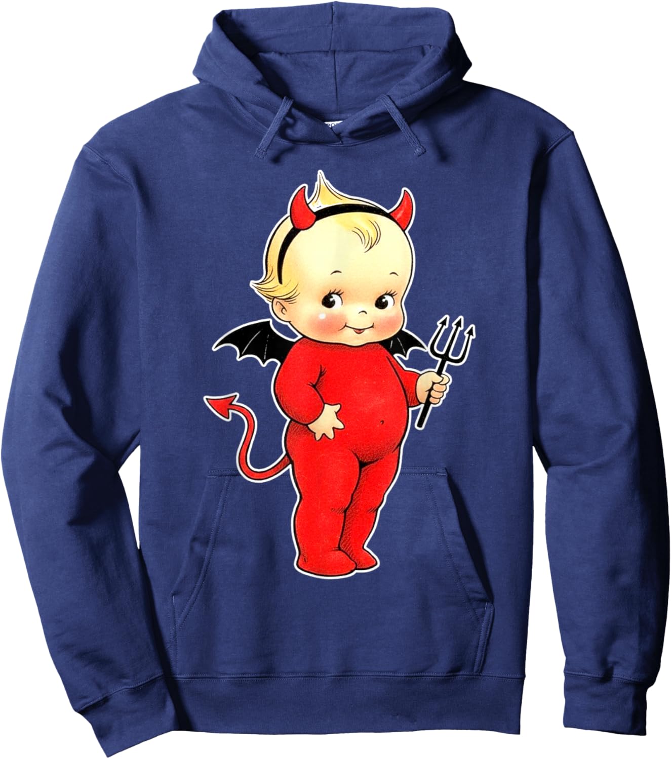 Kewpie Baby Devil Cute Hoodie - Hoodie | Navy