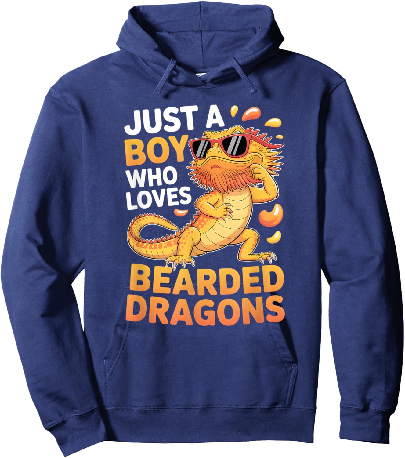 Boys Bearded Dragon Hoodie - Hoodie | Navy