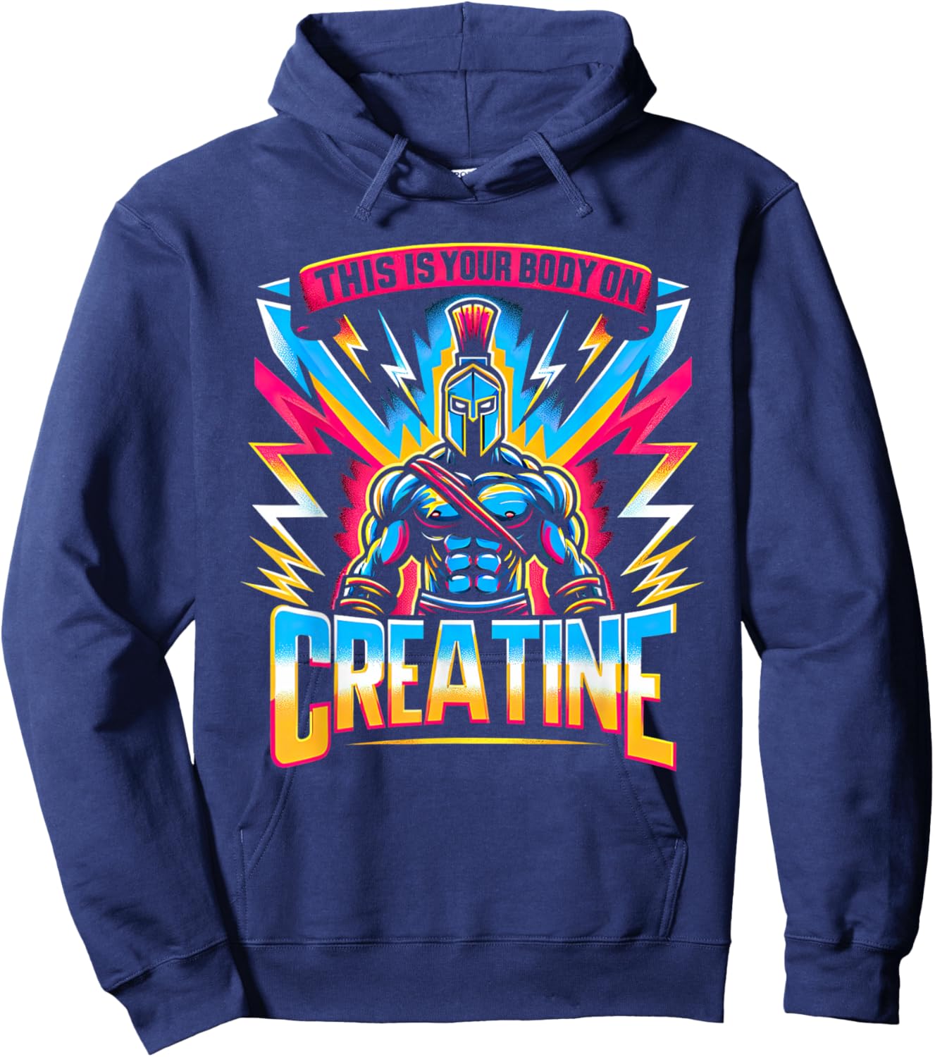 This Is Your Body On Creatine Workout Gym Hoodie - Hoodie | Navy