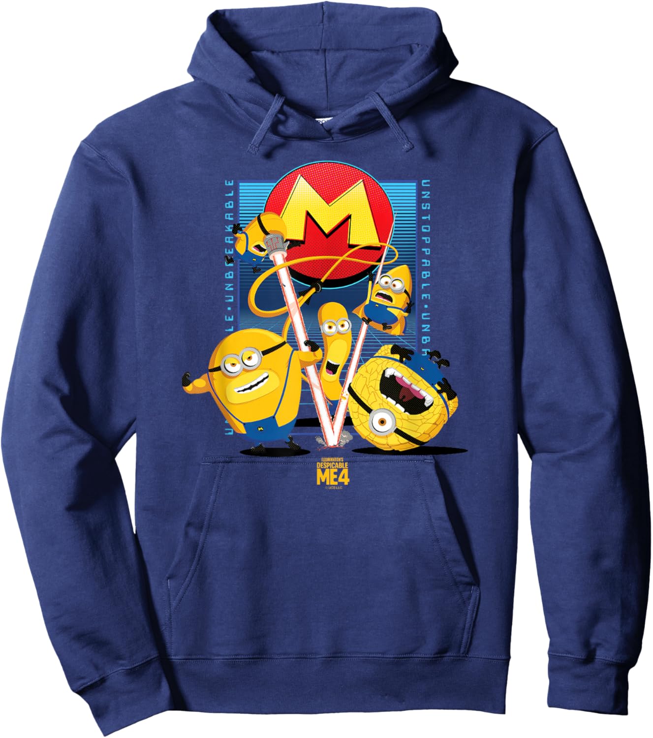 Minions Despicable Me 4 Mega Minions Group Hoodie - Hoodie | Navy