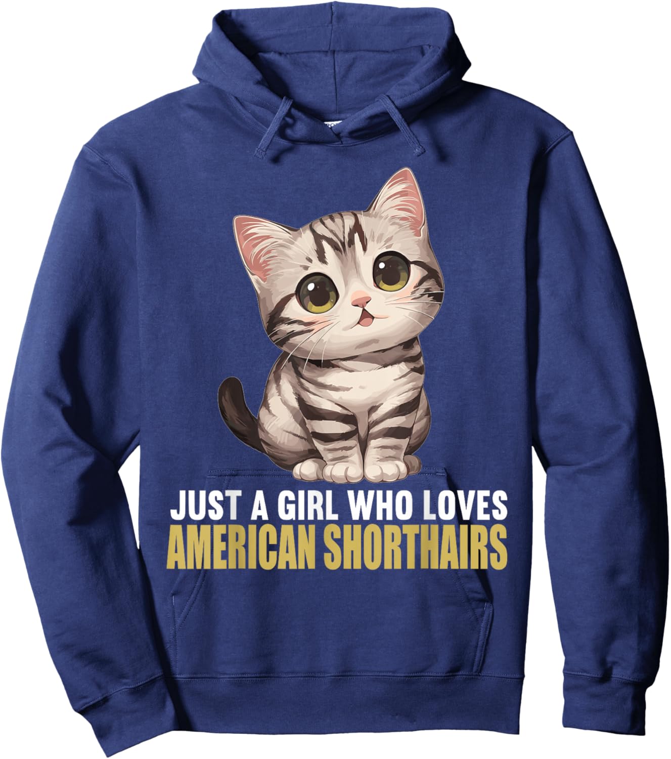 American Shorthair Cats American Shorthair Cat Hoodie - Hoodie | Navy