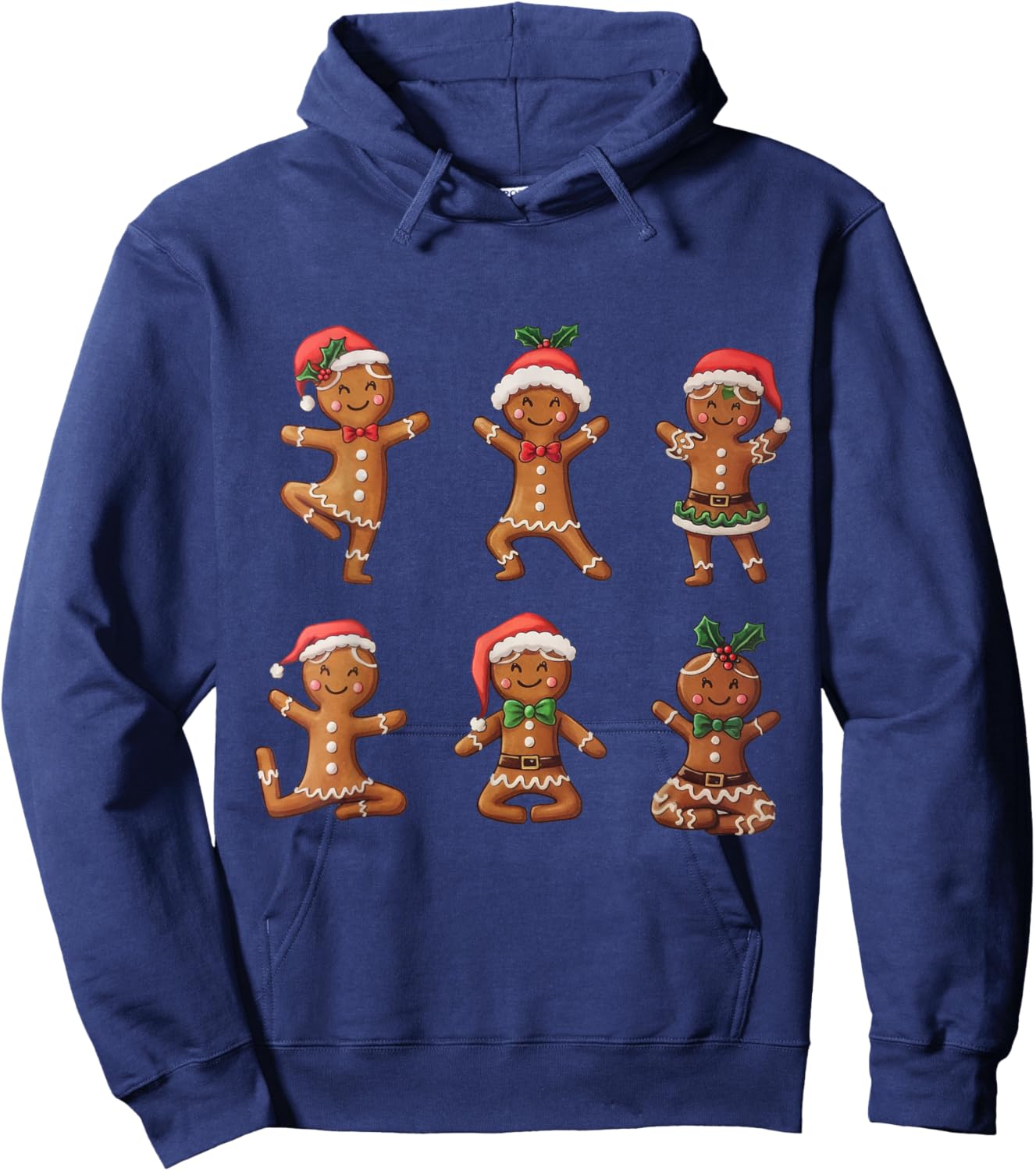 Yoga Xmas Christmas Gingerbread Hoodie - Hoodie | Navy