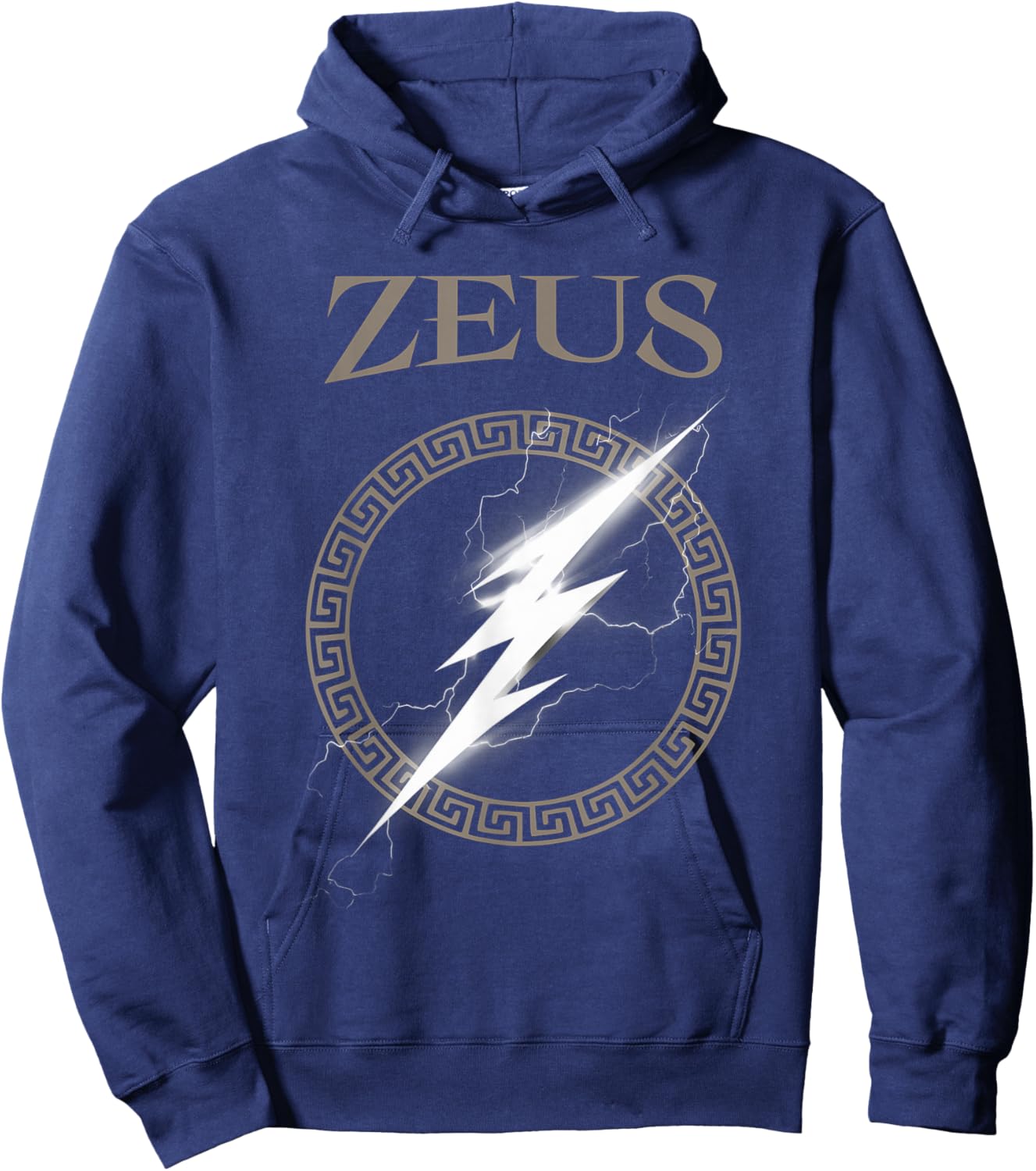 Zeus Greek God Lightning Bolt Symbol Hoodie - Hoodie | Navy