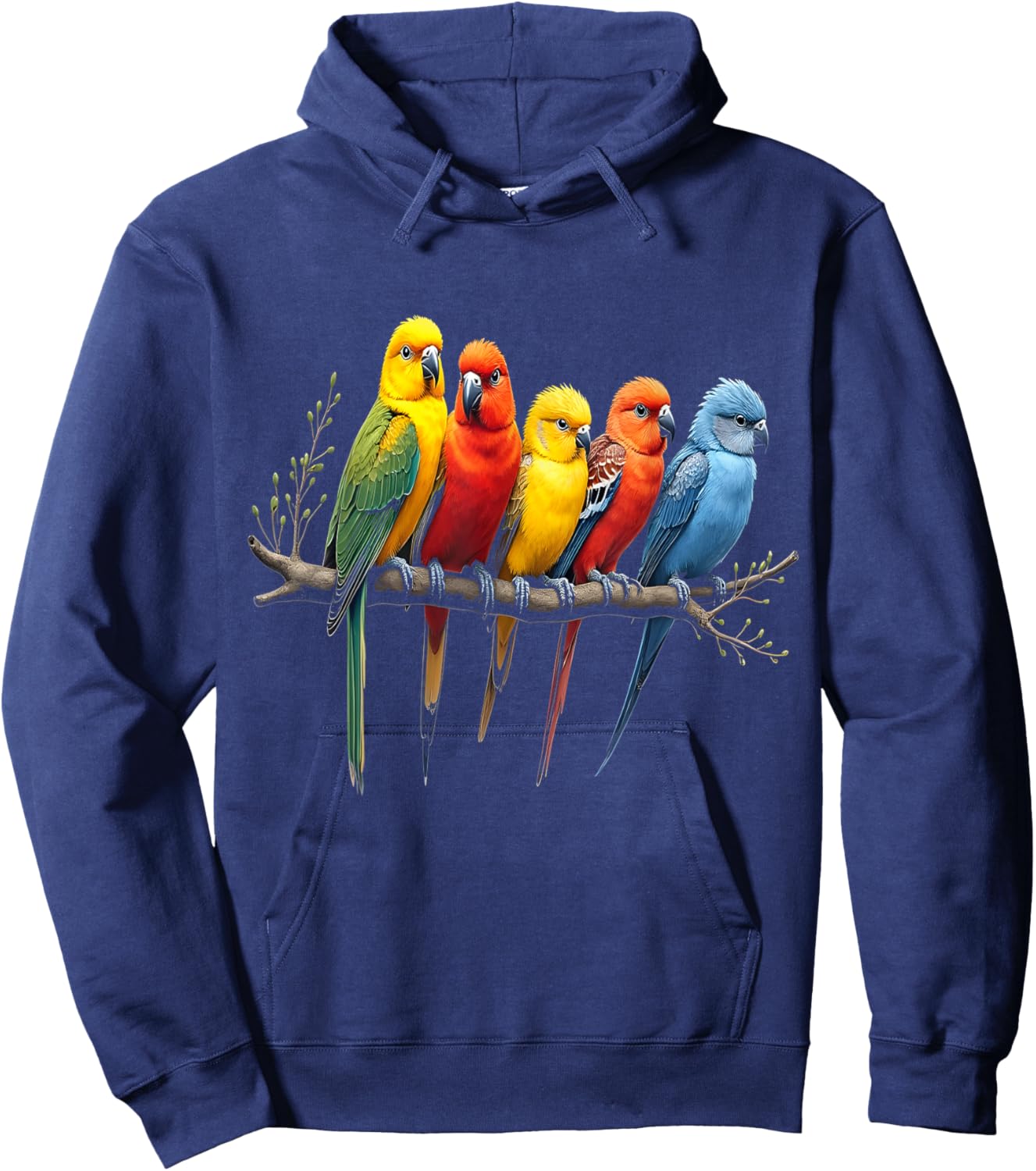 Colorful Birds Hoodie - Hoodie | Navy