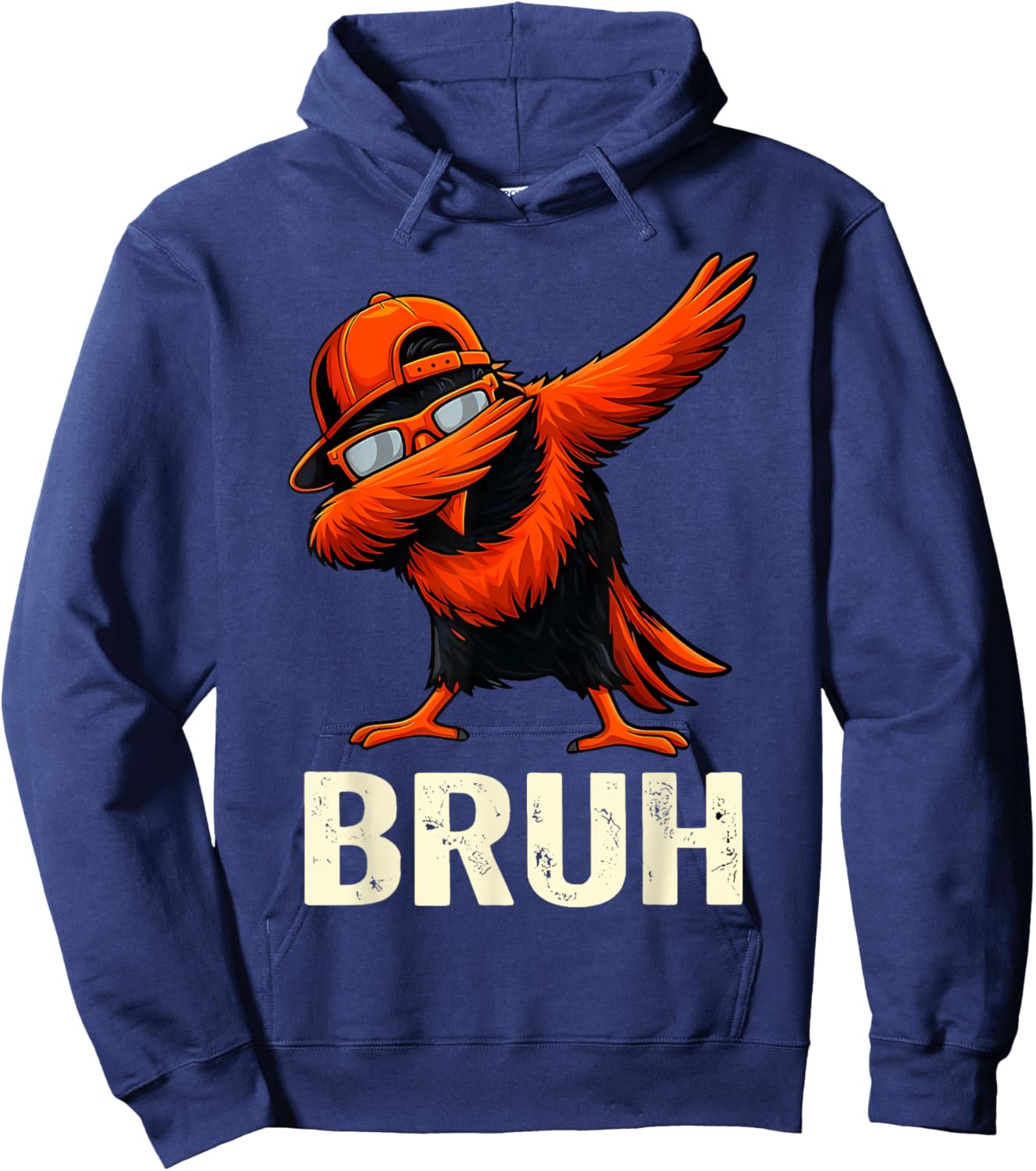 Oriole Dabbing Bruh Women Youth Toddler Kids Hoodie - Hoodie | Navy