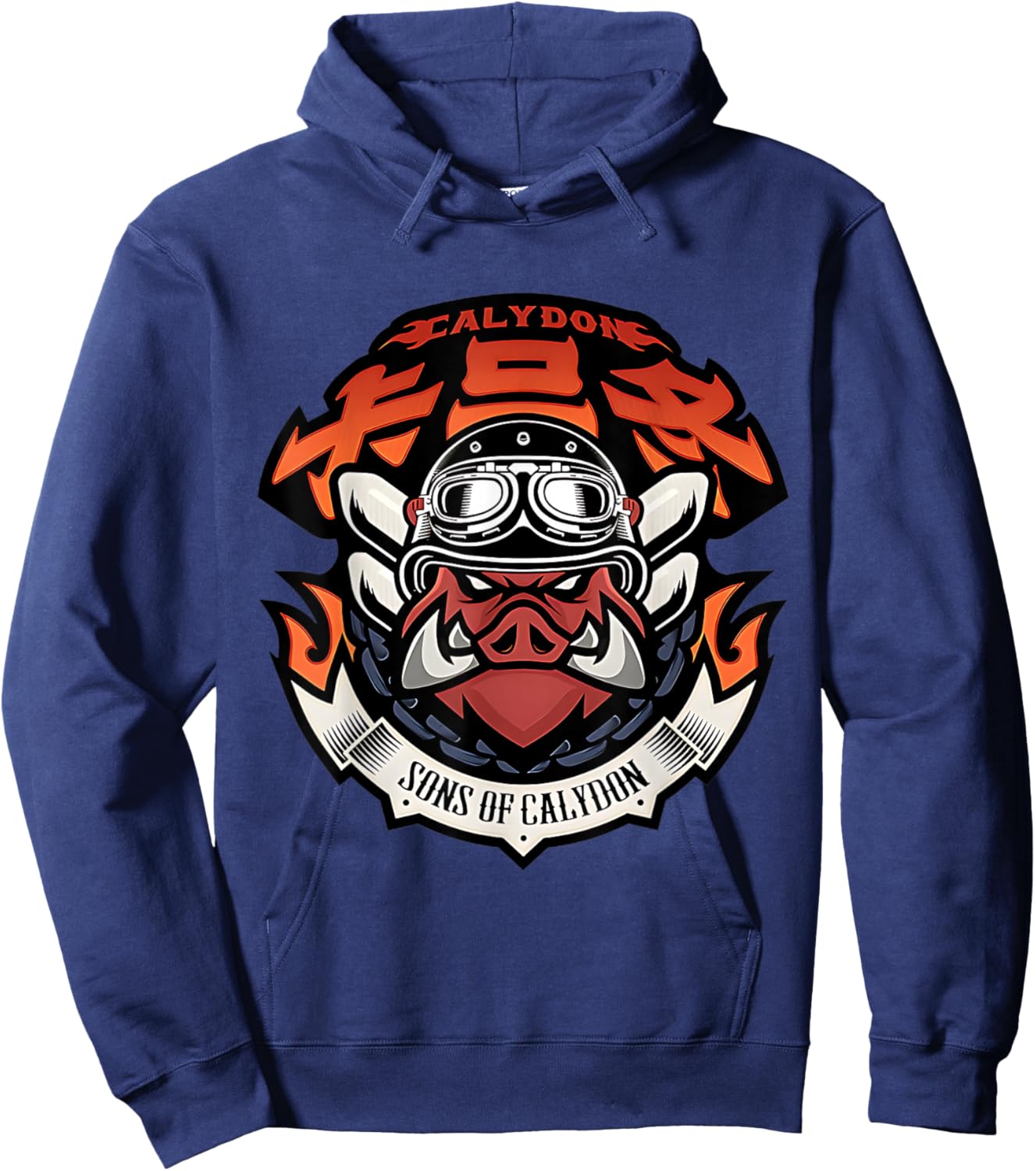 Proxy Agent Appareal Adult - Sons of Cali Themed - Black - Small - Short Sleeve - Modern Round Collar Straight Fit - Cartoon Pattern Hoodie - Hoodie | Navy