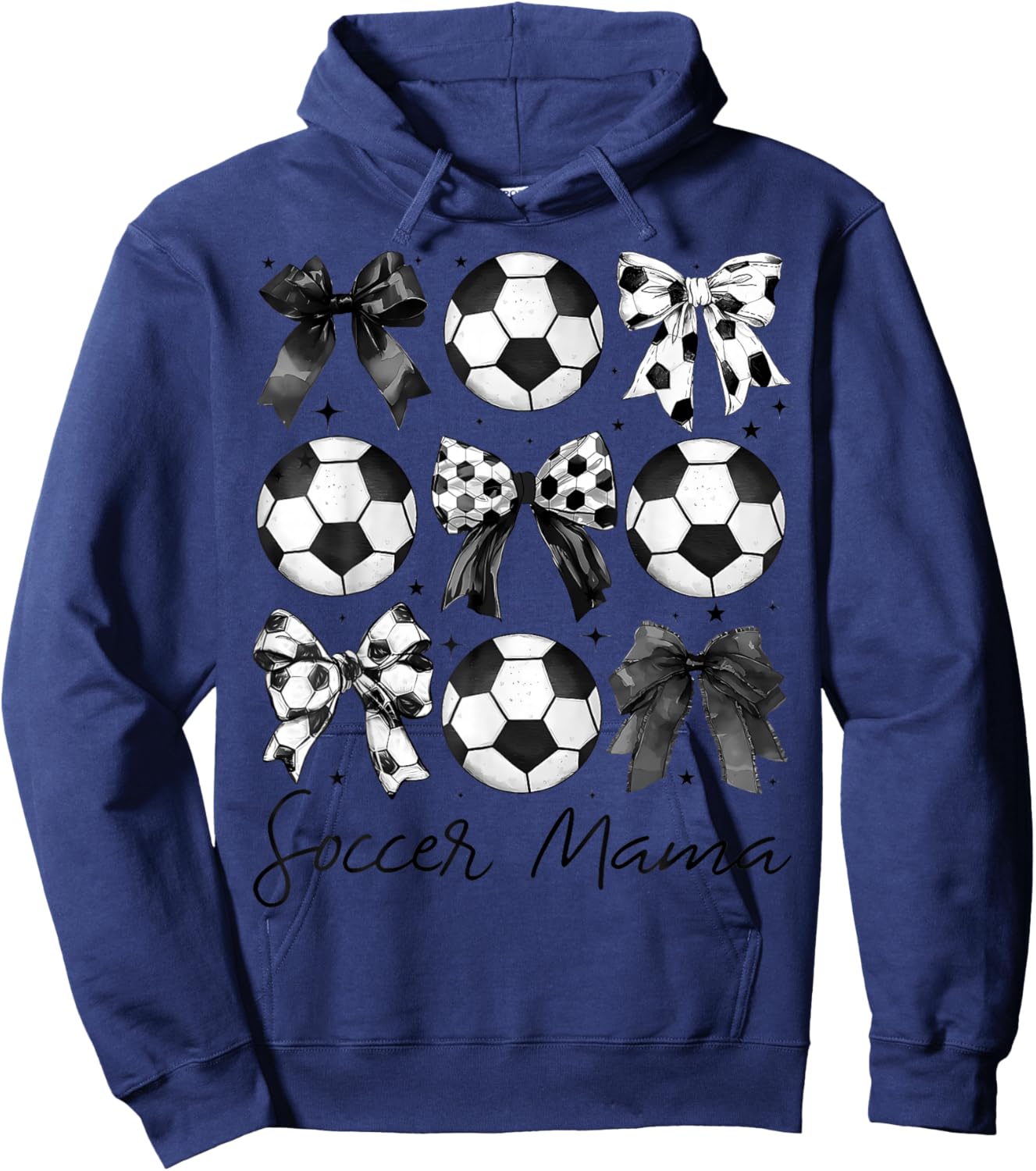 Soccer Mama Shirt Coquette Bow Soccer Mom Hoodie - Hoodie | Navy