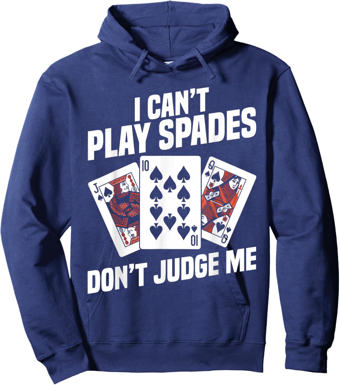 Spades Card Game | Playing Cards Hoodie - Hoodie | Navy