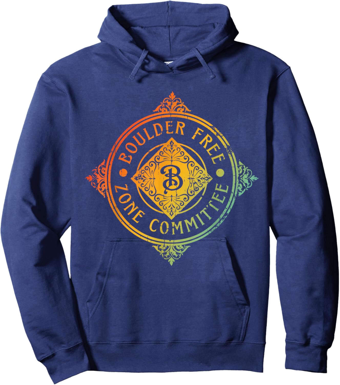 Boulder Free Zone Committee Funny Hoodie - Hoodie | Navy