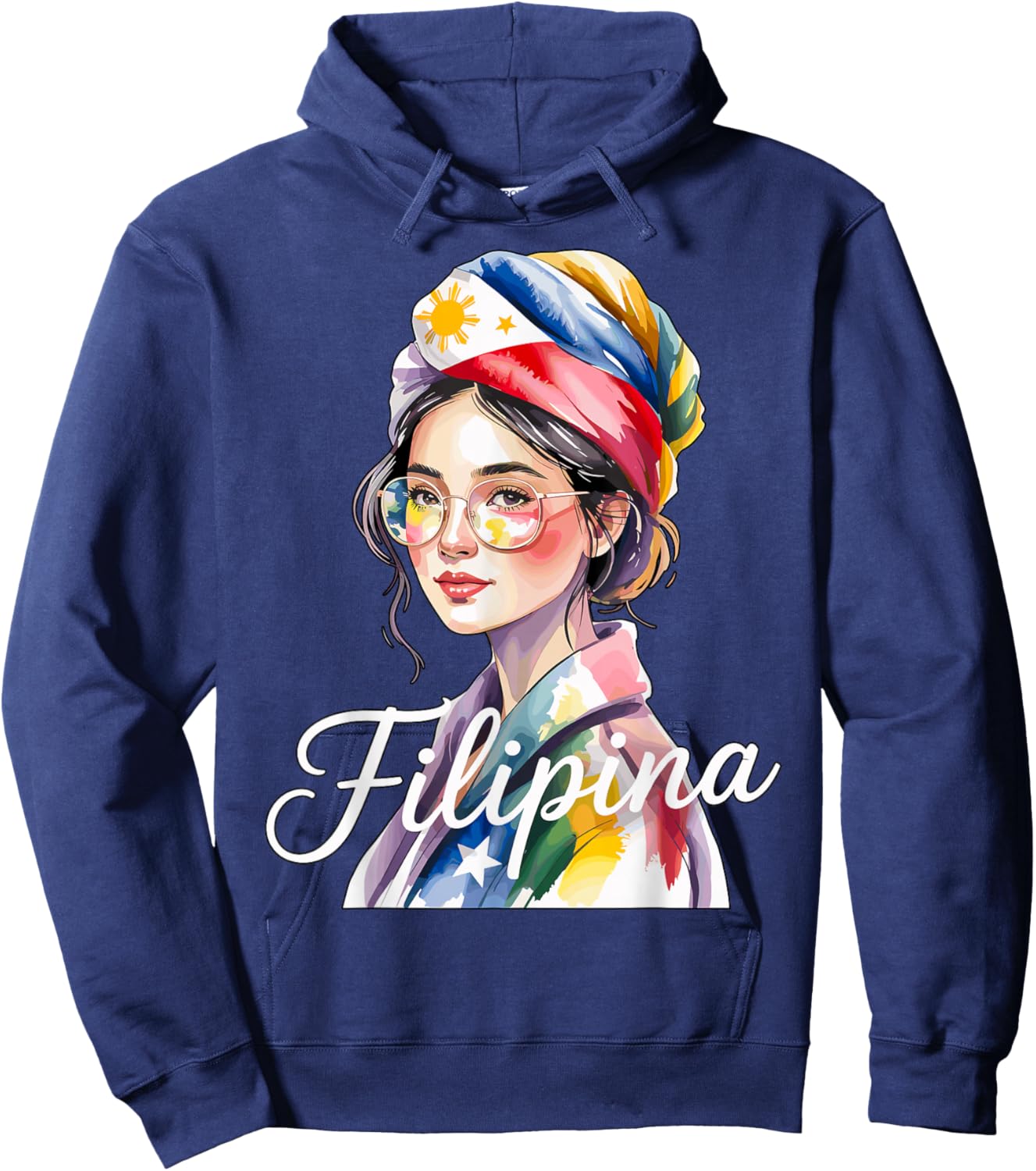 Filipina Woman Heritage Latina Hoodie - Hoodie | Navy
