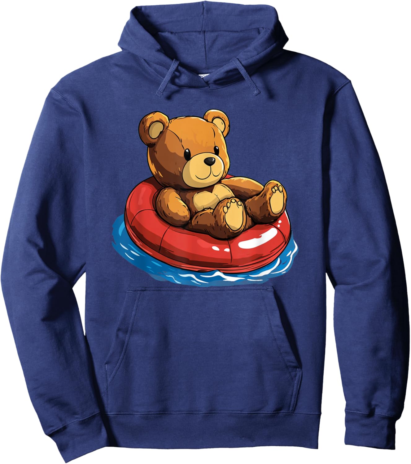 Beach Days Teddy Bear with a Swim Ring Hoodie - Hoodie | Navy