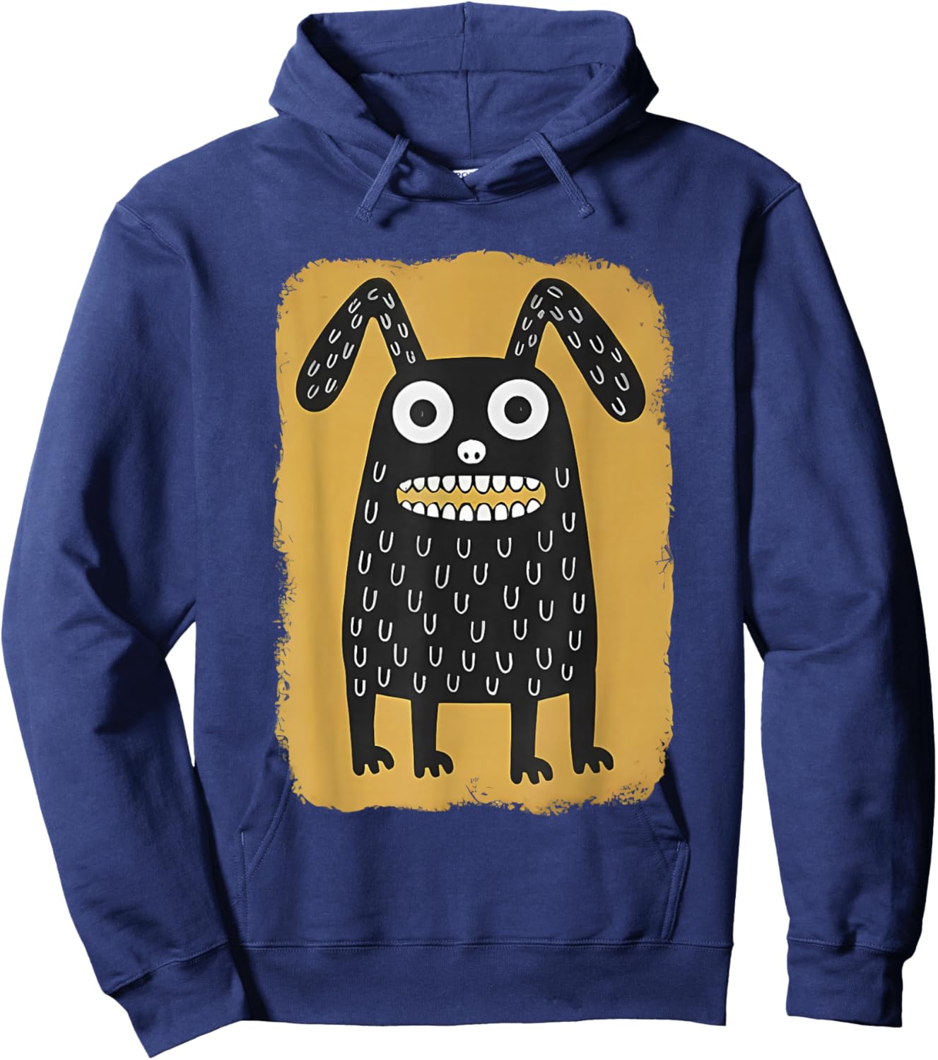 Creepy Cute Monster Dog Funny Hoodie - Hoodie | Navy