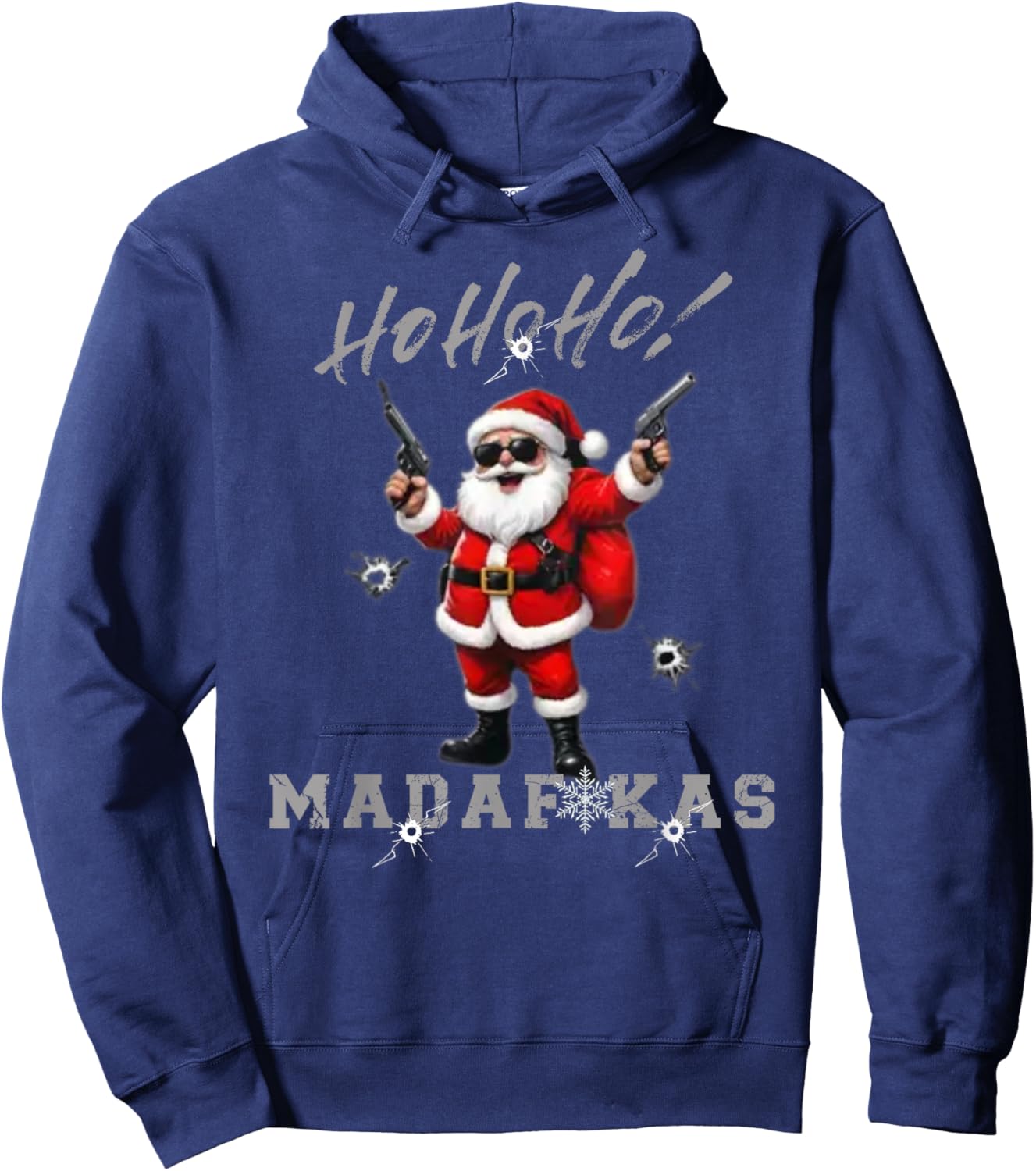 Ho Ho Ho Madafakas Funny Christmas Outfit Hoodie - Hoodie | Navy