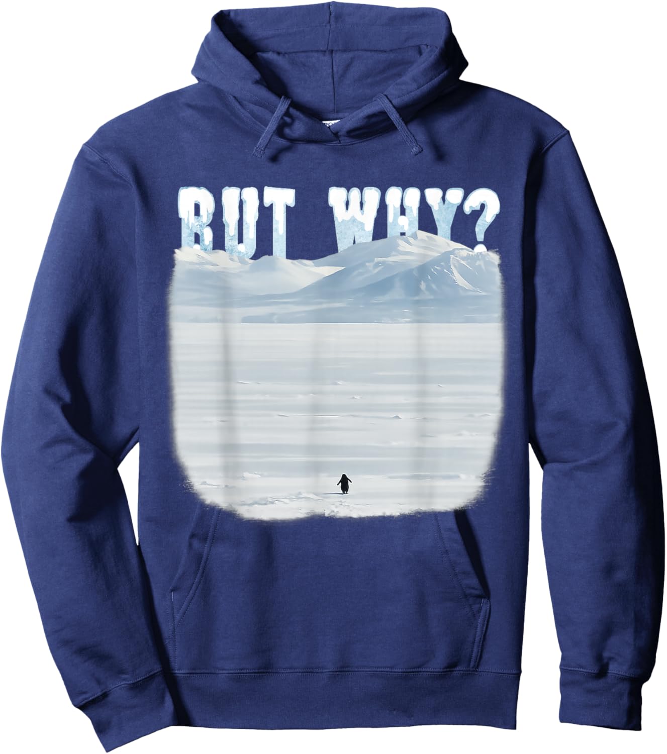 Penguin Mountain But Why Antarctia Hoodie - Hoodie | Navy