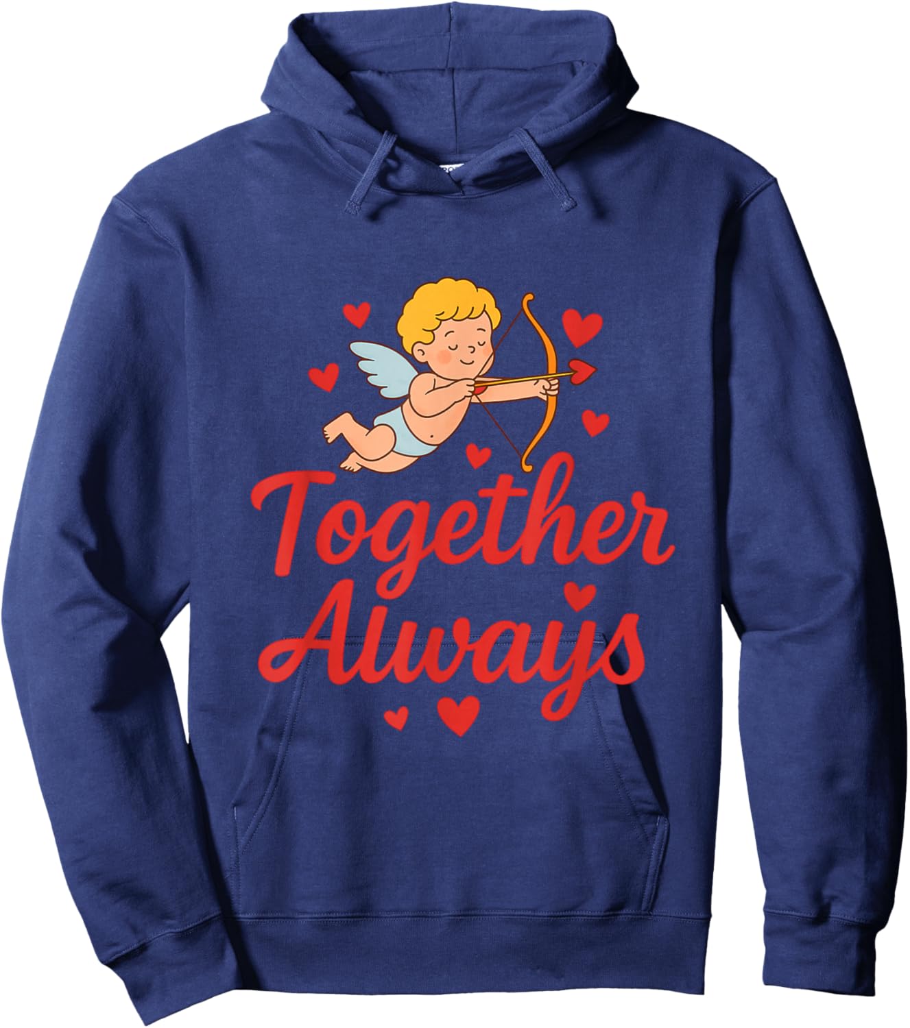 Illustration Cupid Together Always Hoodie - Hoodie | Navy