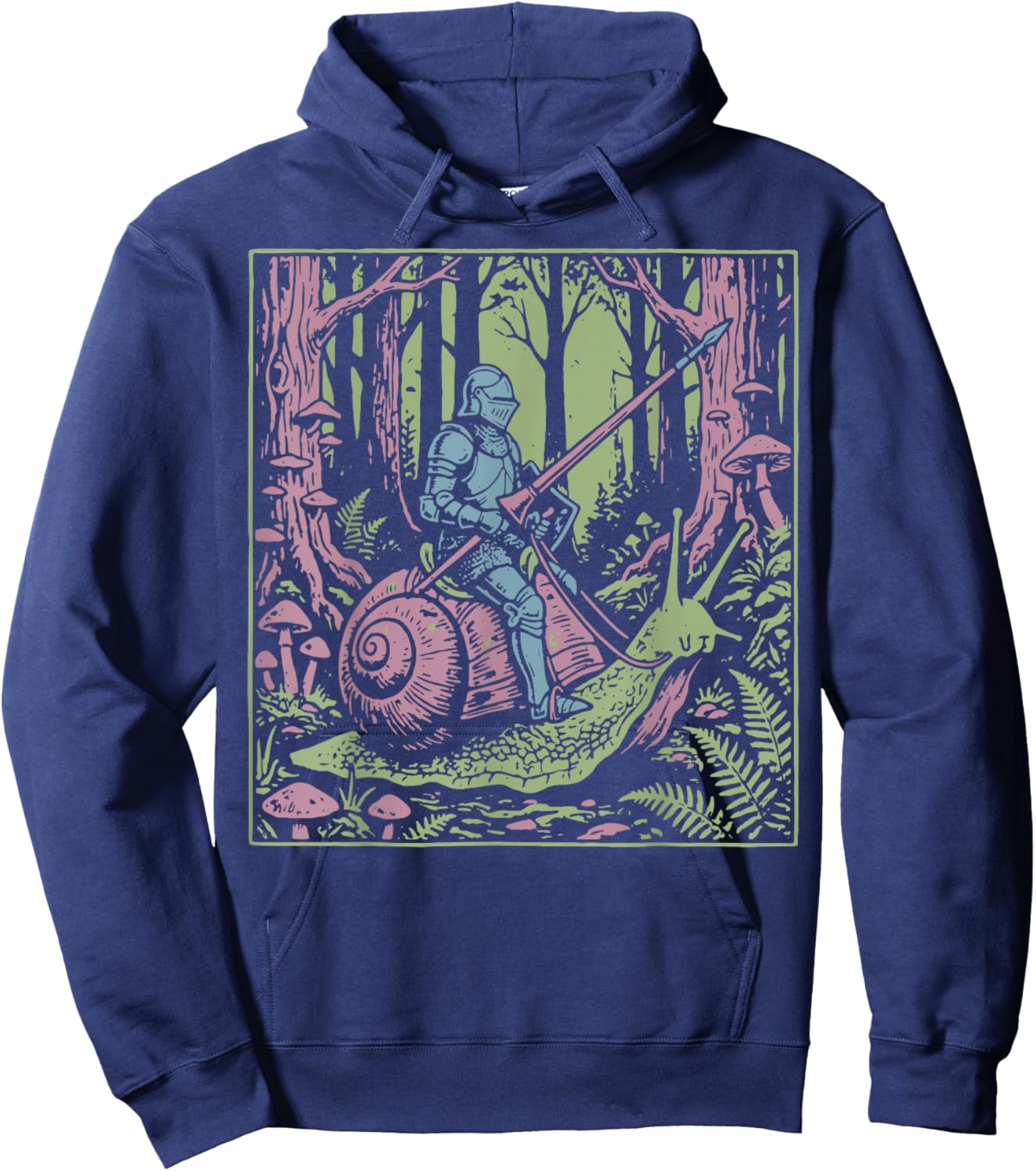 Ritter Reitende Schnecke Schnecke Hoodie - Hoodie | Navy