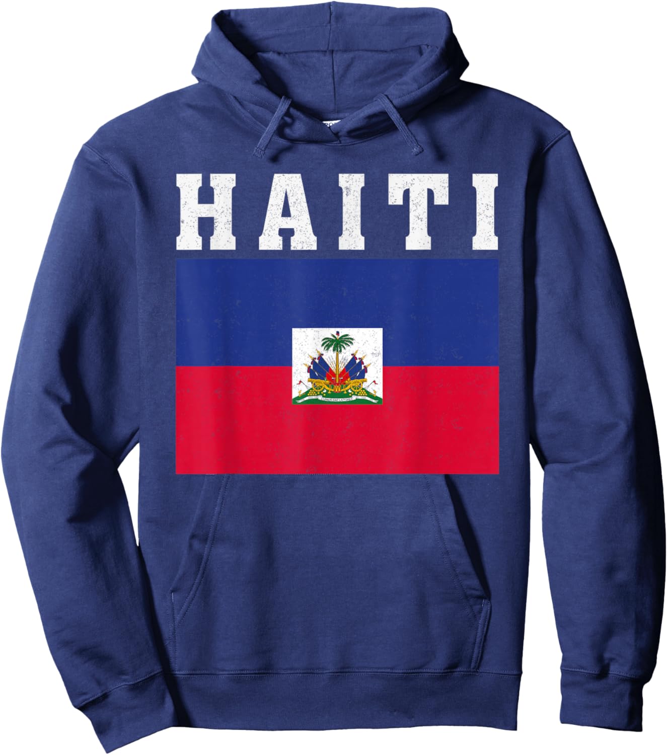 Haiti Flag Patriotic National Roots Souvenir Hoodie - Hoodie | Navy