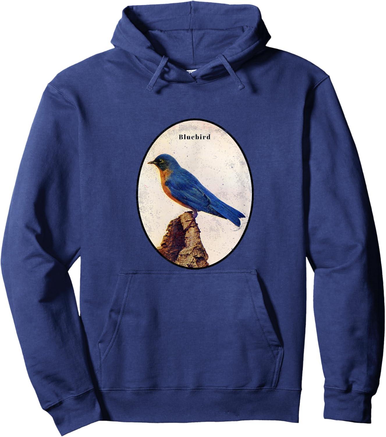 Retro Antique Bluebird Vintage Bird Design Hoodie - Hoodie | Navy