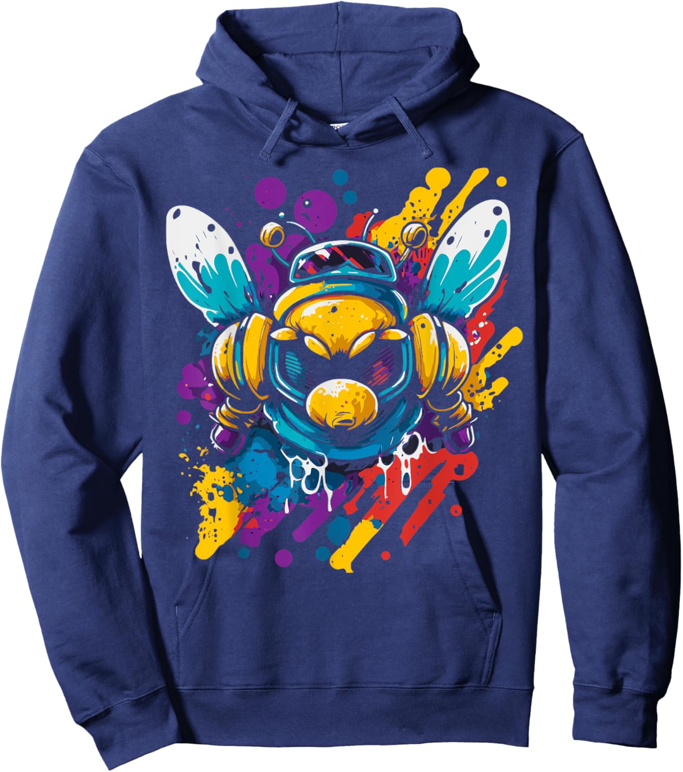 Bee Robot Beekeeping Bees Funny Hoodie - Hoodie | Navy