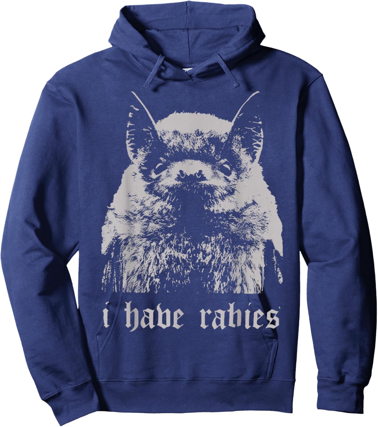 Funny Bat Meme I Have Rabies Women Retro Bat Hoodie - Hoodie | Navy